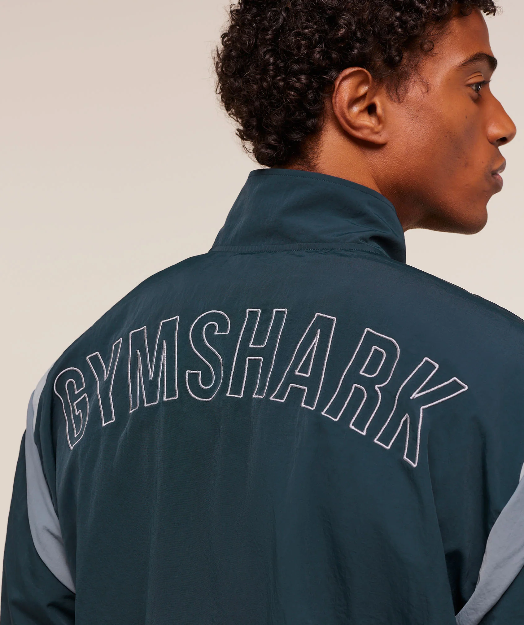 Gymshark Retro Track Jacket - Deep Petrol Blue/Iron Blue/Denim Grey - Image 5