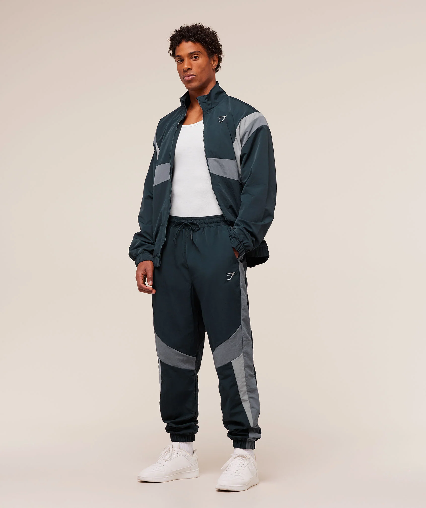 Gymshark Retro Track Pants - Deep Petrol Blue/Iron Blue/Denim Grey - Image 4
