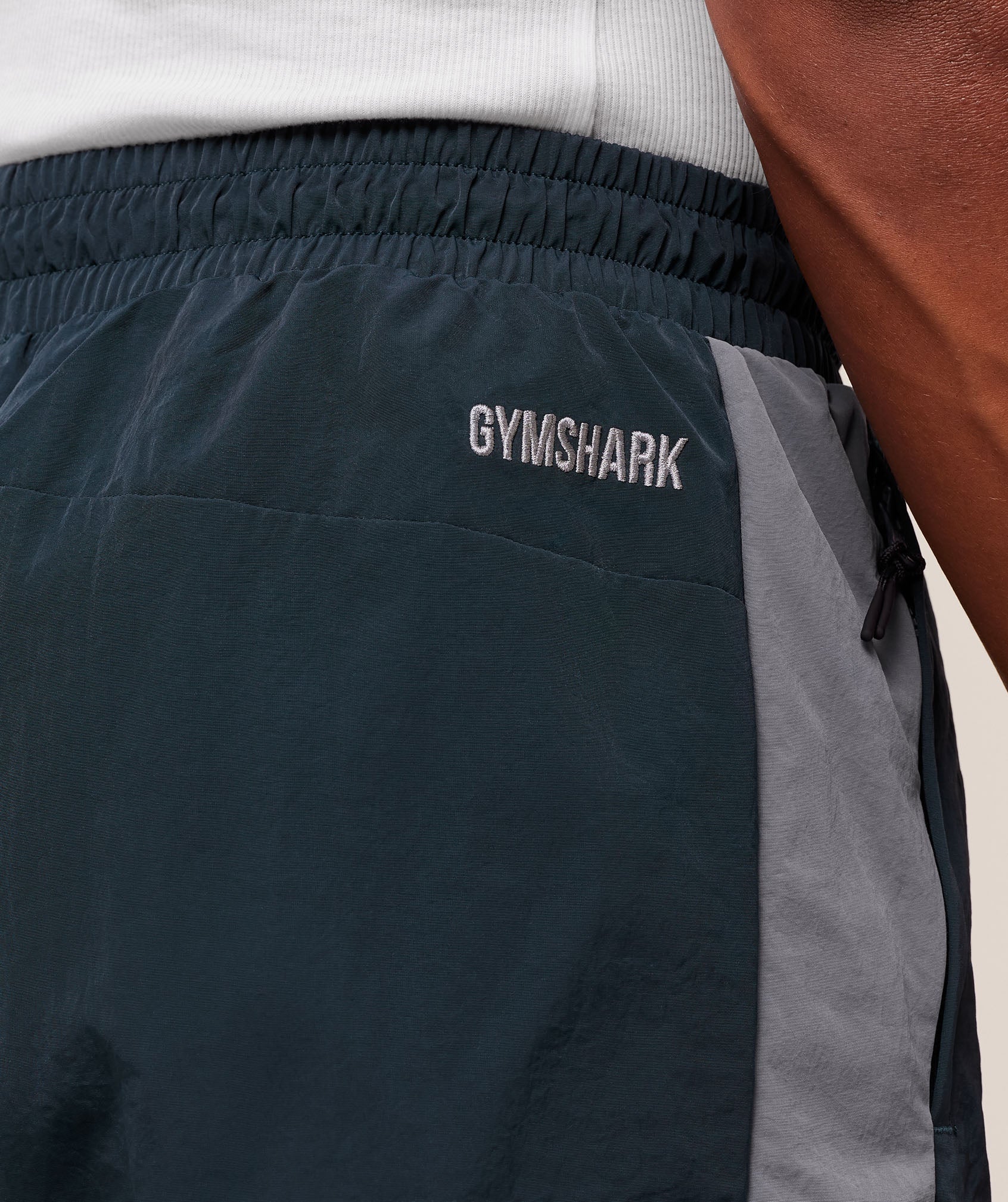 Gymshark Retro Track Pants - Deep Petrol Blue/Iron Blue/Denim Grey - Image 5