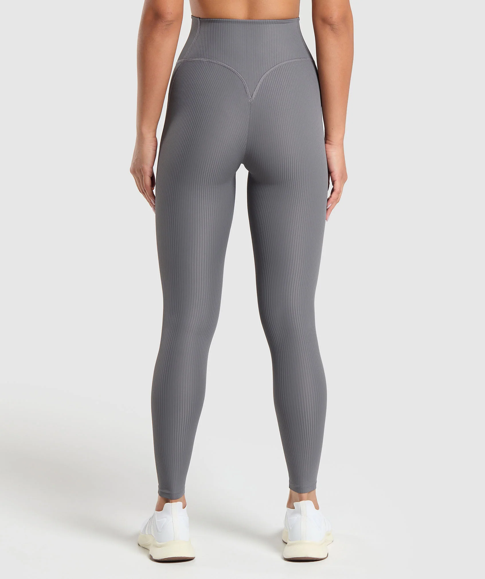 Gymshark Ribbed Legging - Brushed Grey - Image 2