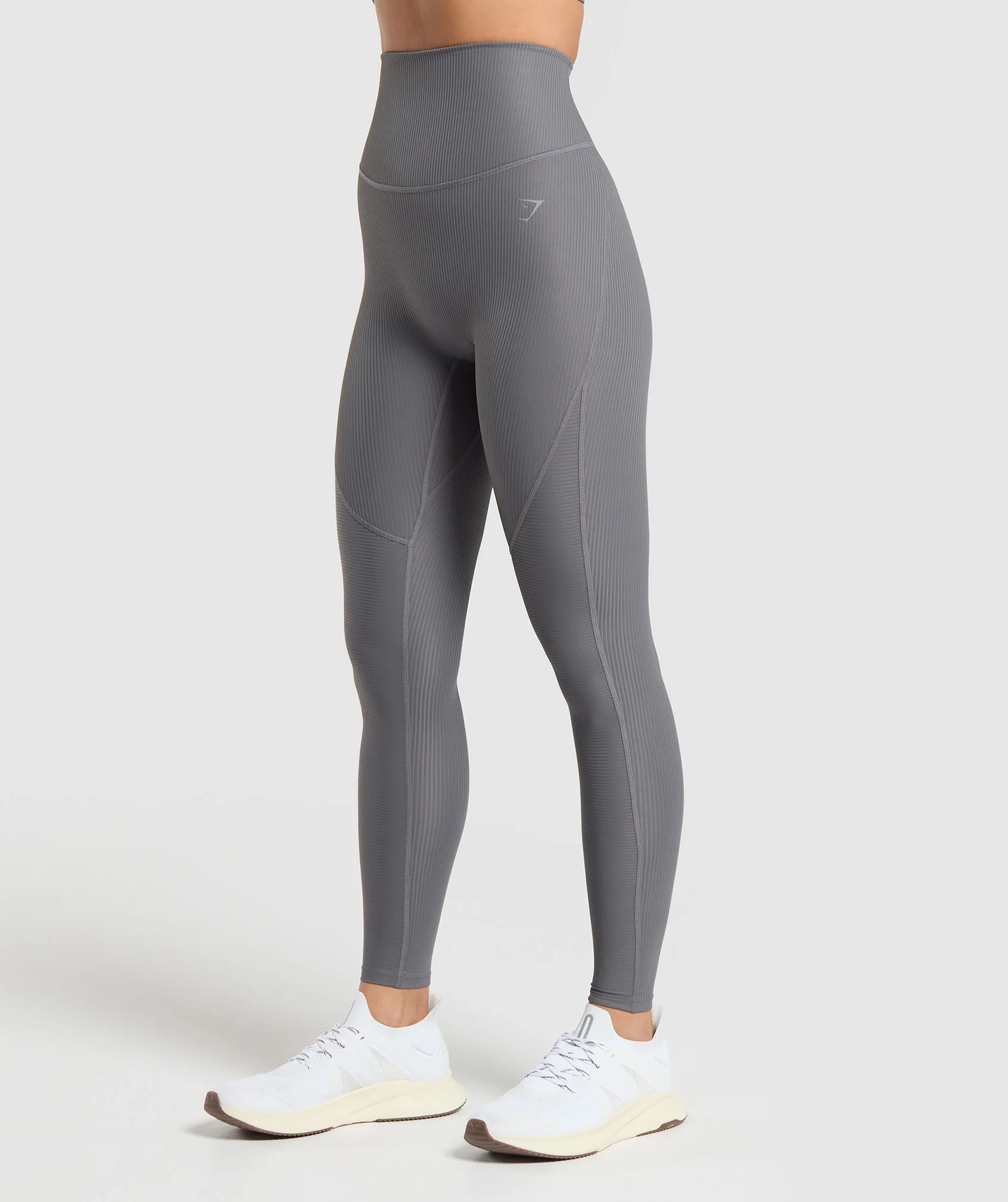 Gymshark Ribbed Legging - Brushed Grey - Image 3