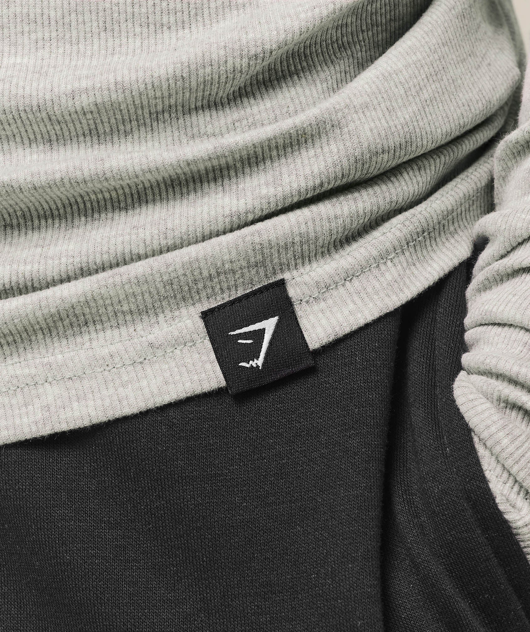 Gymshark Ribbed Long Sleeve T-Shirt - Stone Grey Marl - Image 5