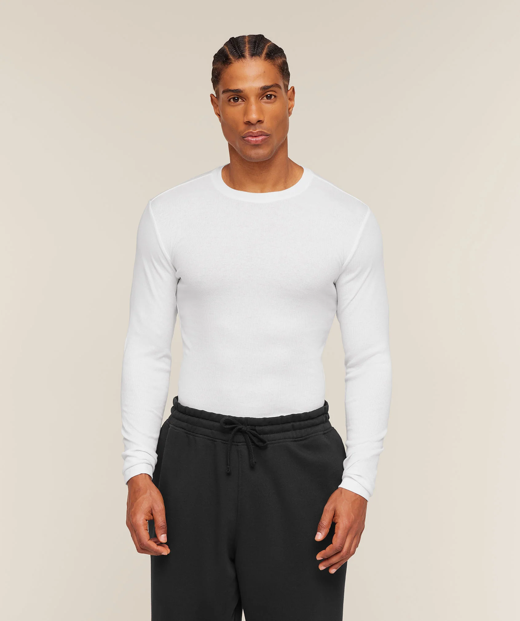 Gymshark Ribbed Long Sleeve T-Shirt - White