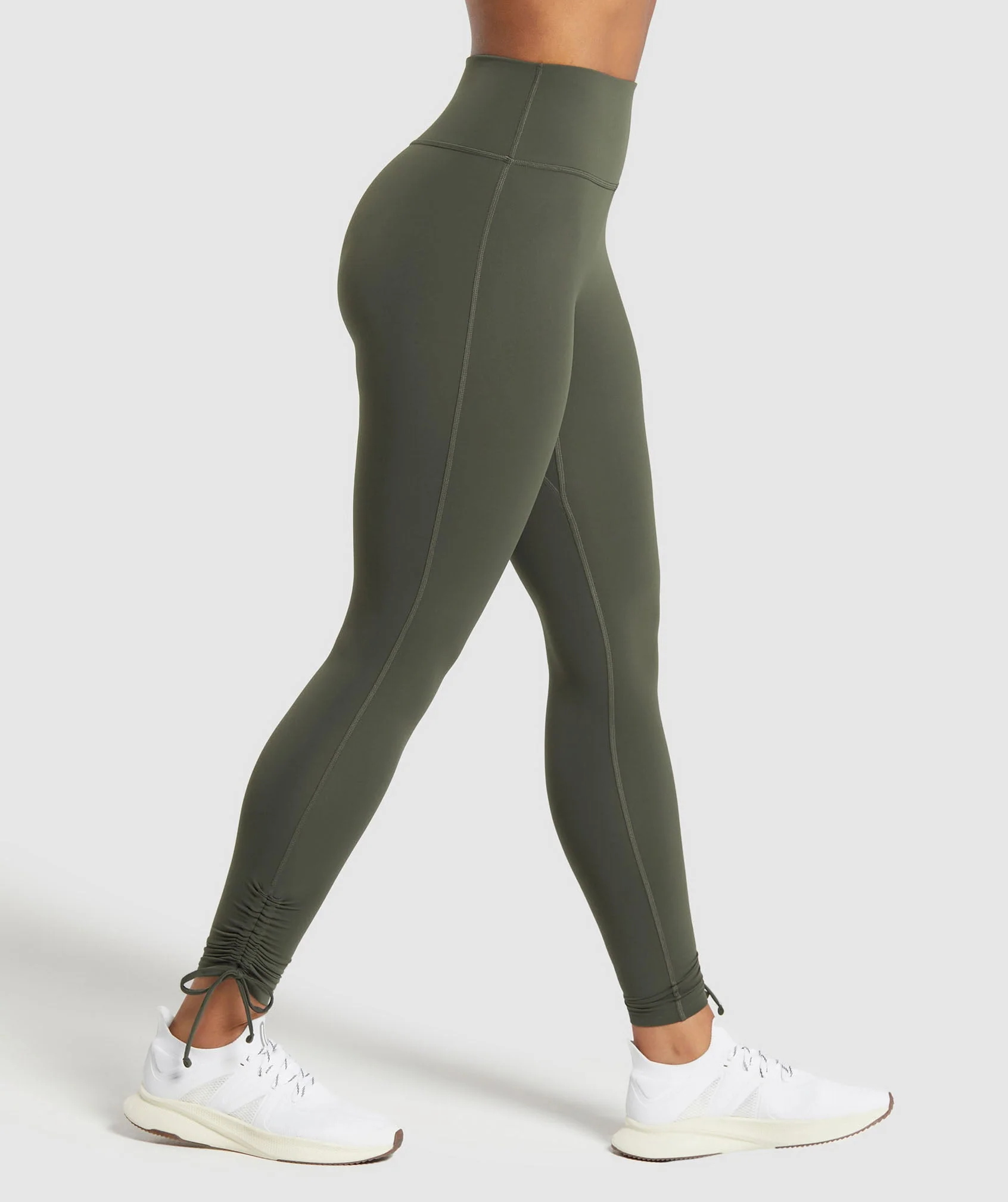 Gymshark Ribbon Ankle Leggings - Strength Green - Image 3