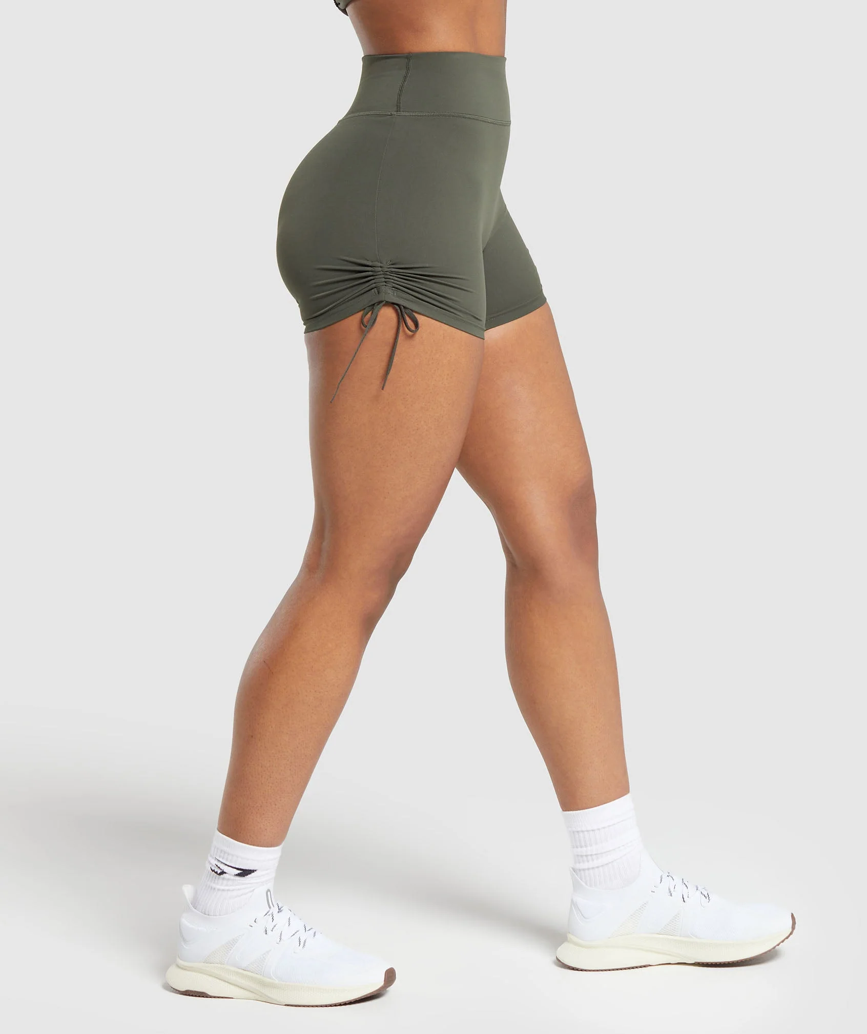 Gymshark Ruche Shorts - Strength Green - Image 3
