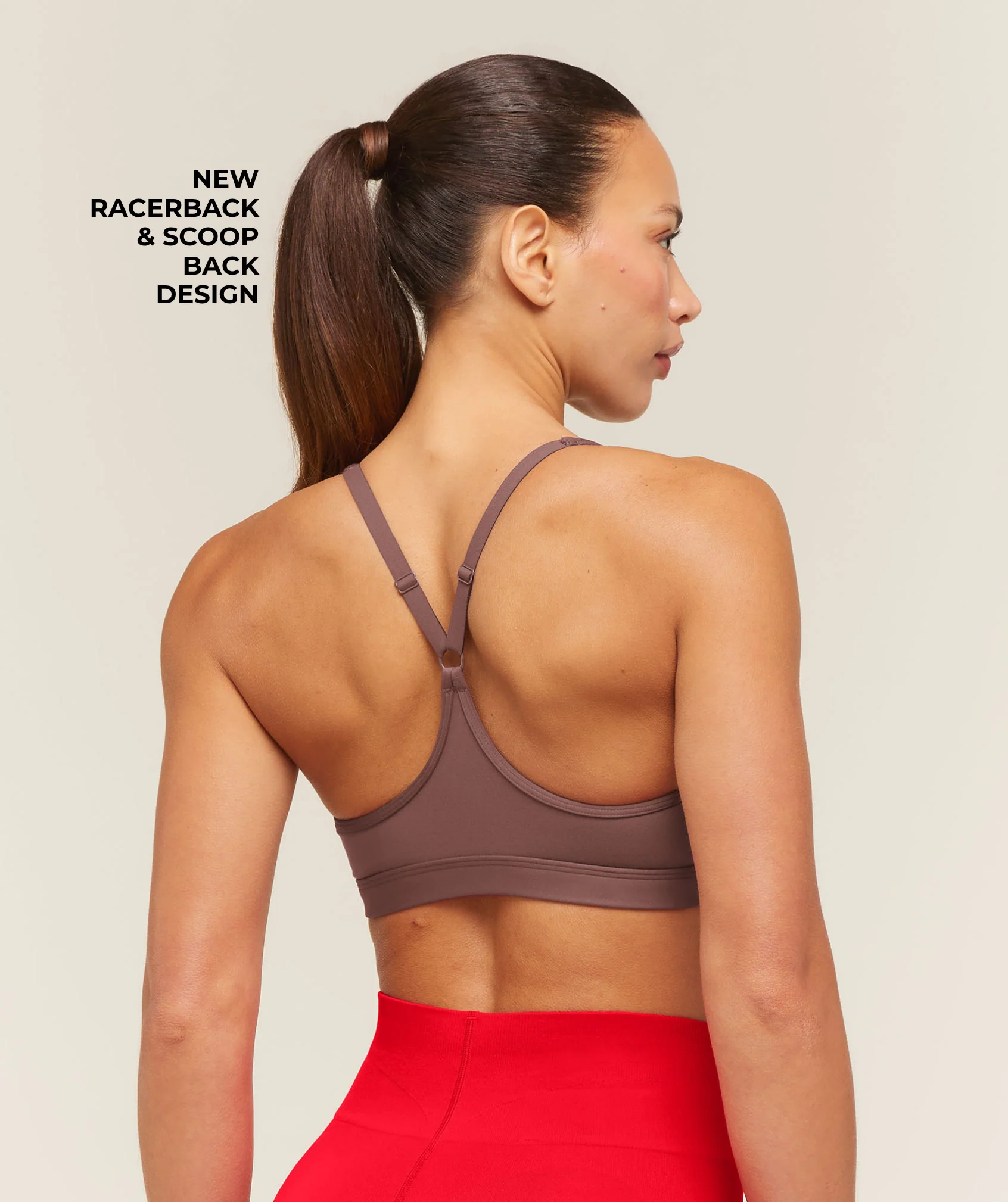 Gymshark Ruched Sports Bra 2.0 - Espresso Brown - Image 3