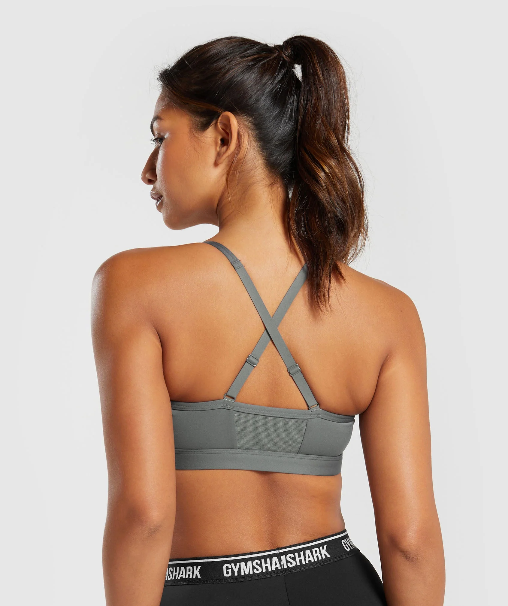Gymshark Ruched Sports Bra - Brushed Grey - Image 2