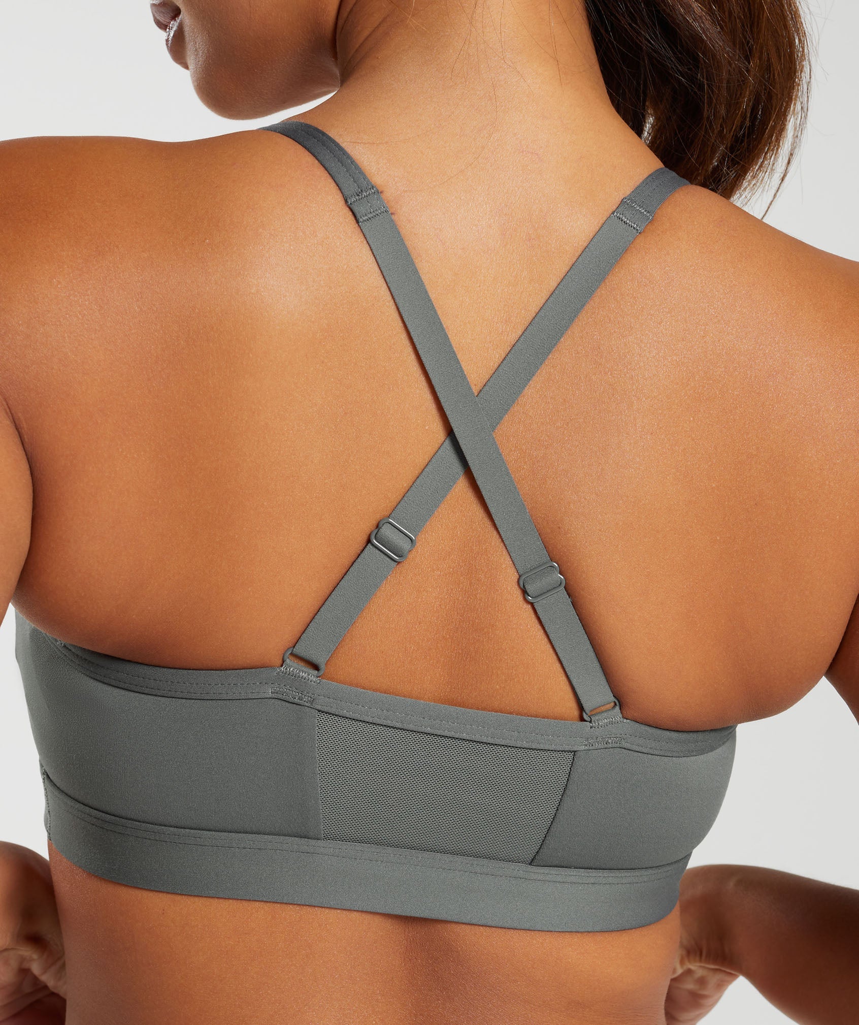 Gymshark Ruched Sports Bra - Brushed Grey - Image 6