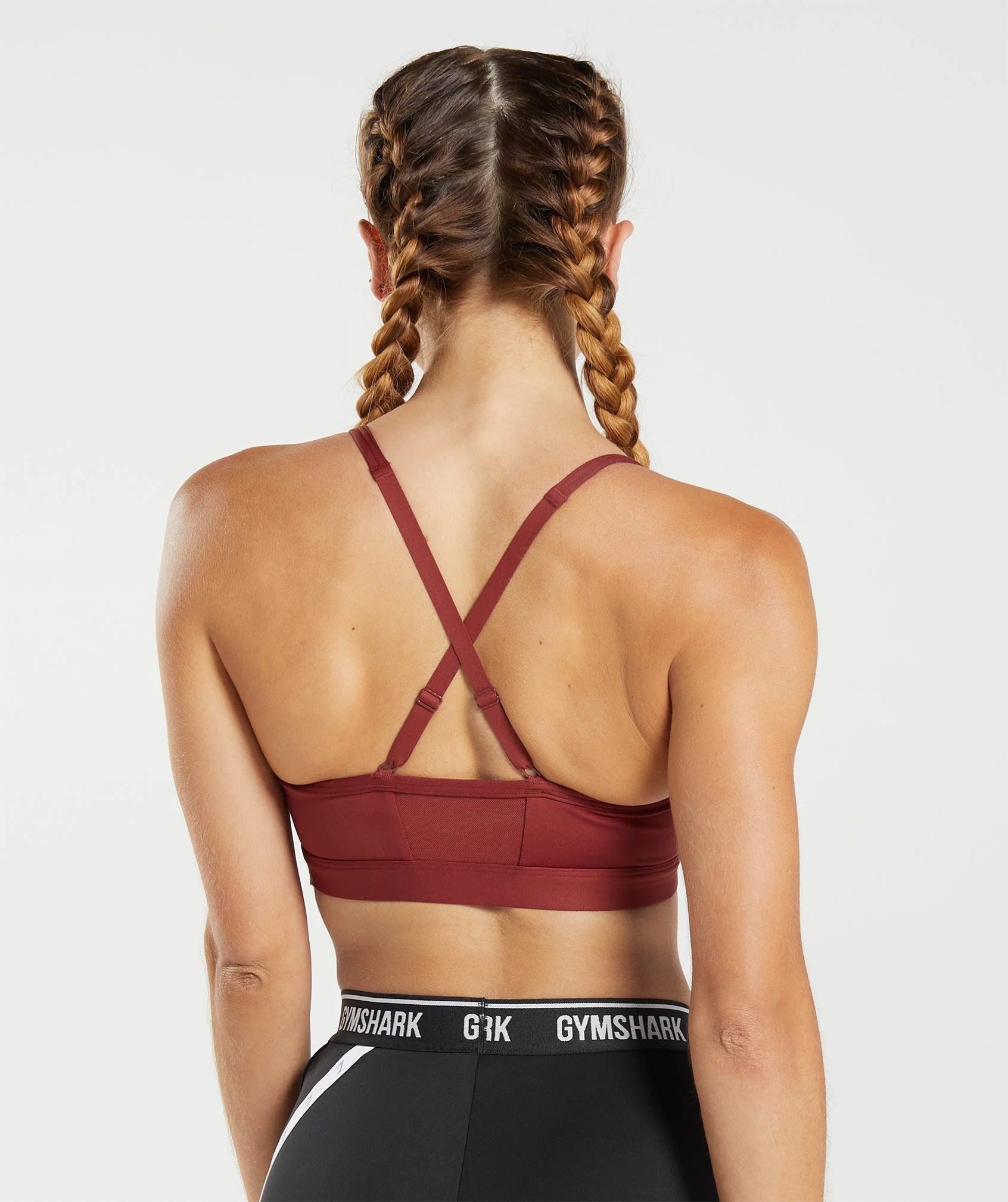 Gymshark Ruched Sports Bra - Rosewood Red - Image 2