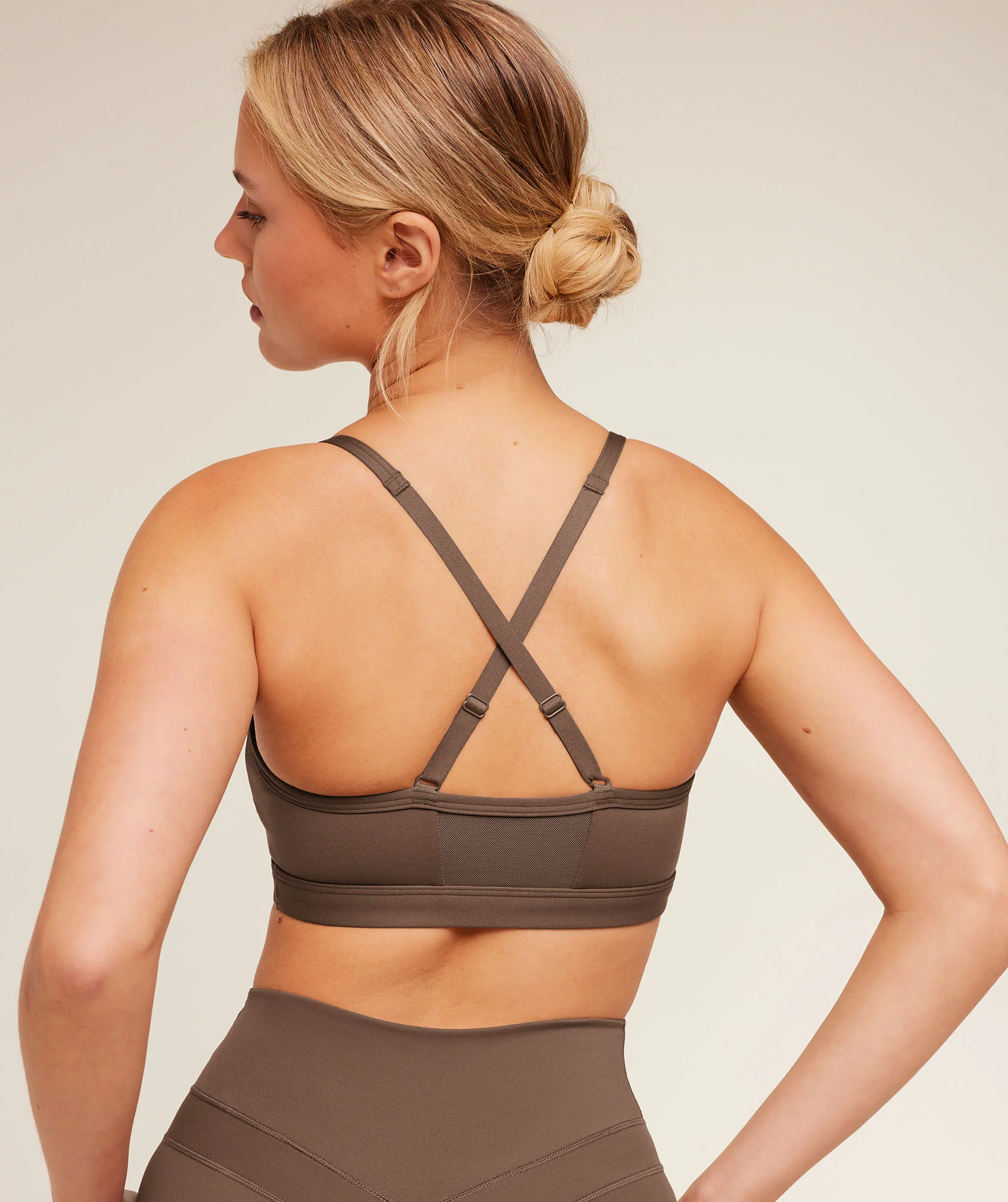 Gymshark Ruched Sports Bra - Soft Brown - Image 4