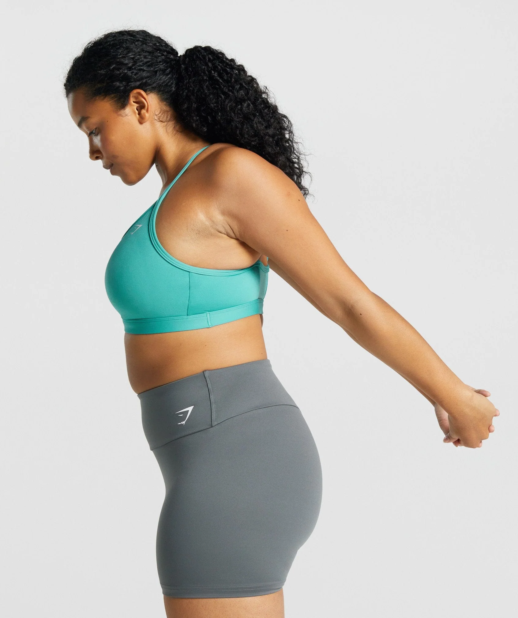 Gymshark Ruched Sports Bra - Teal - Image 3
