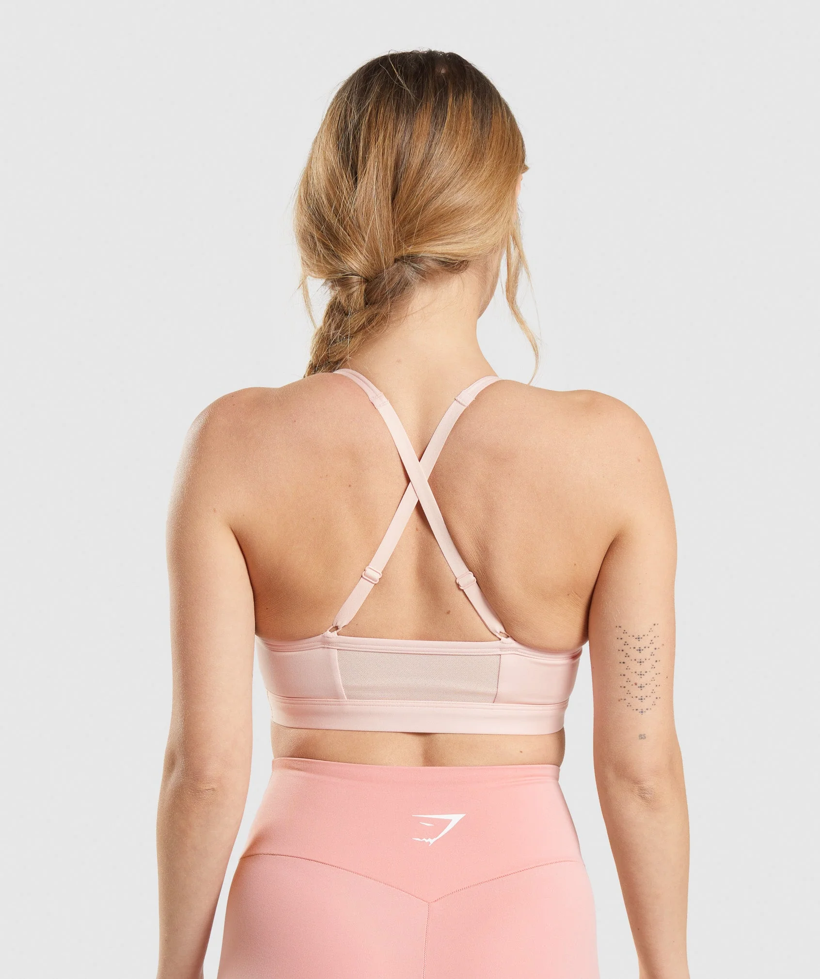 Gymshark Ruched Sports Bra - Light Pink - Image 2