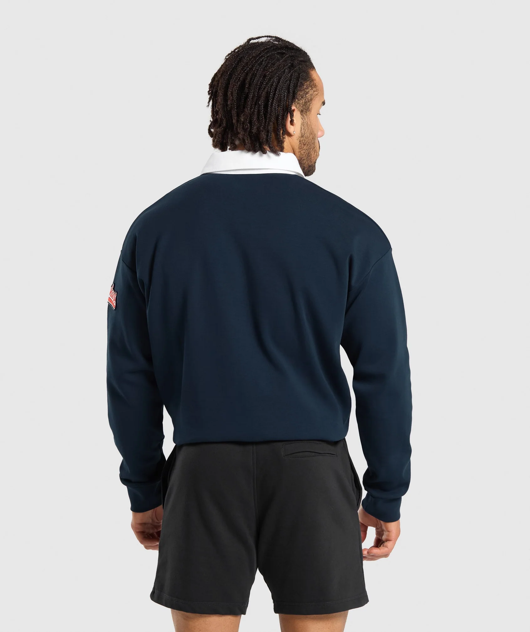 Gymshark Rugby Shirt - Navy/White - Image 3