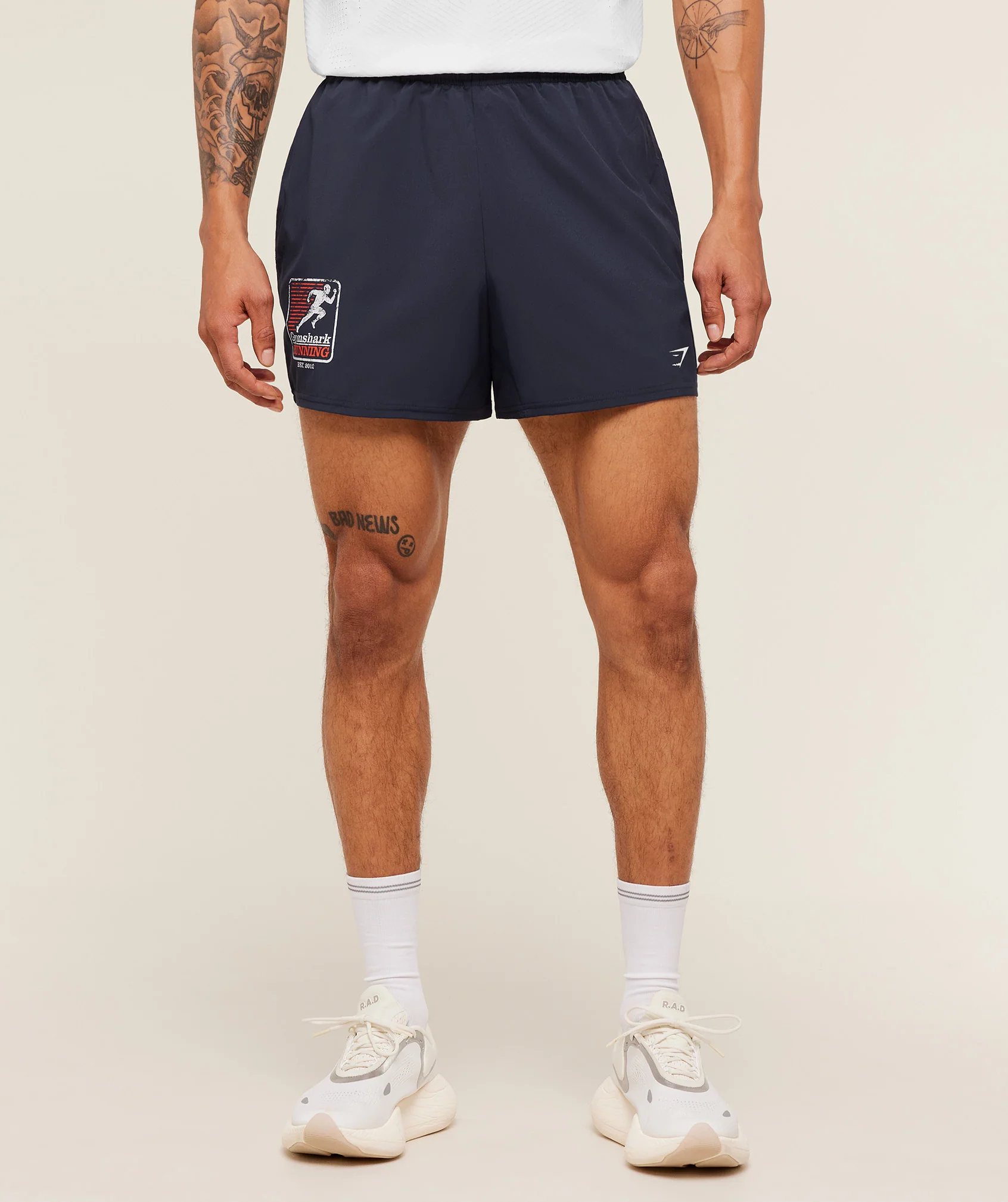 Gymshark Run Club Graphic Shorts - Heavy Blue - Image 2
