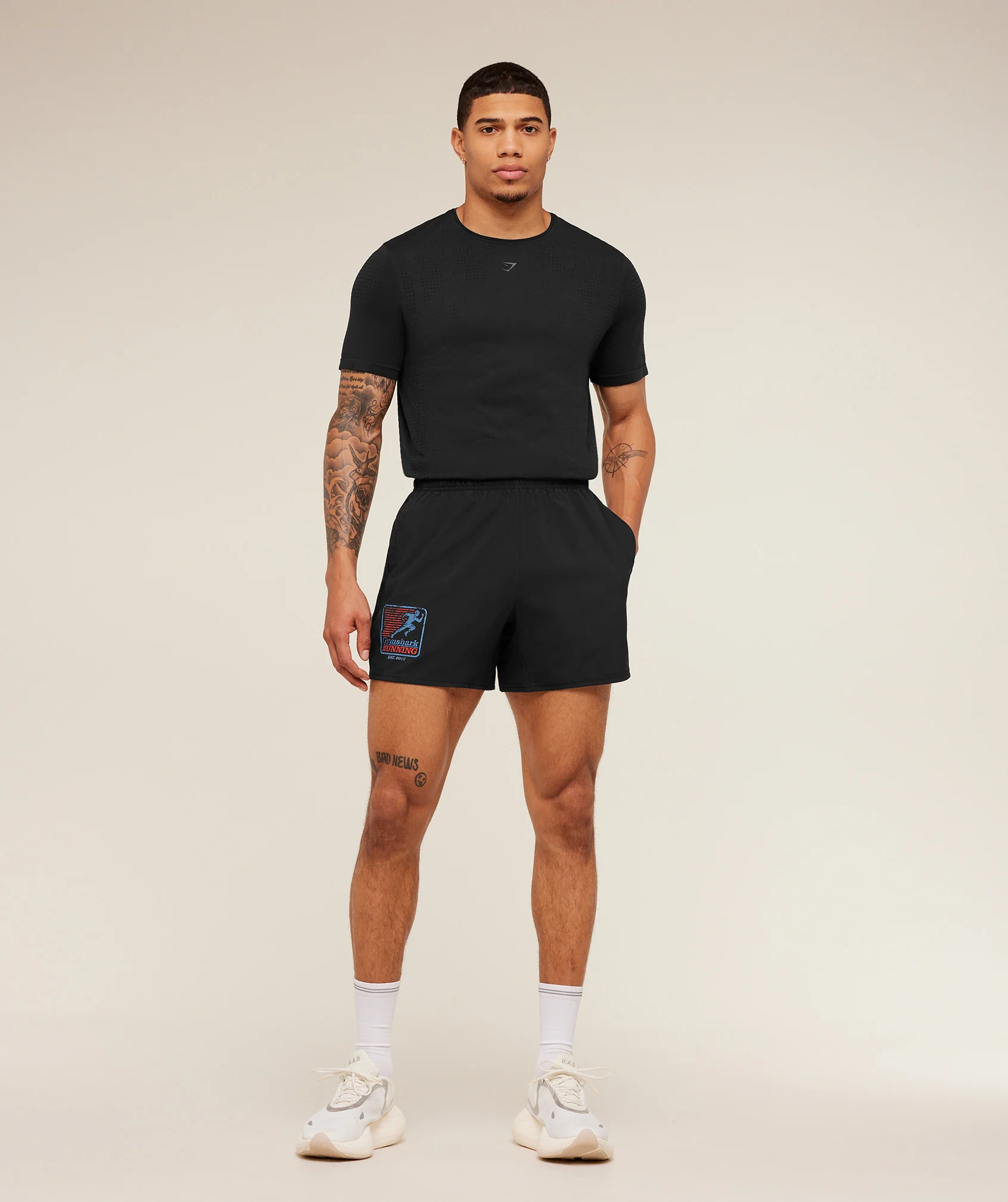 Gymshark Run Club Graphic Shorts - GS Black - Image 4
