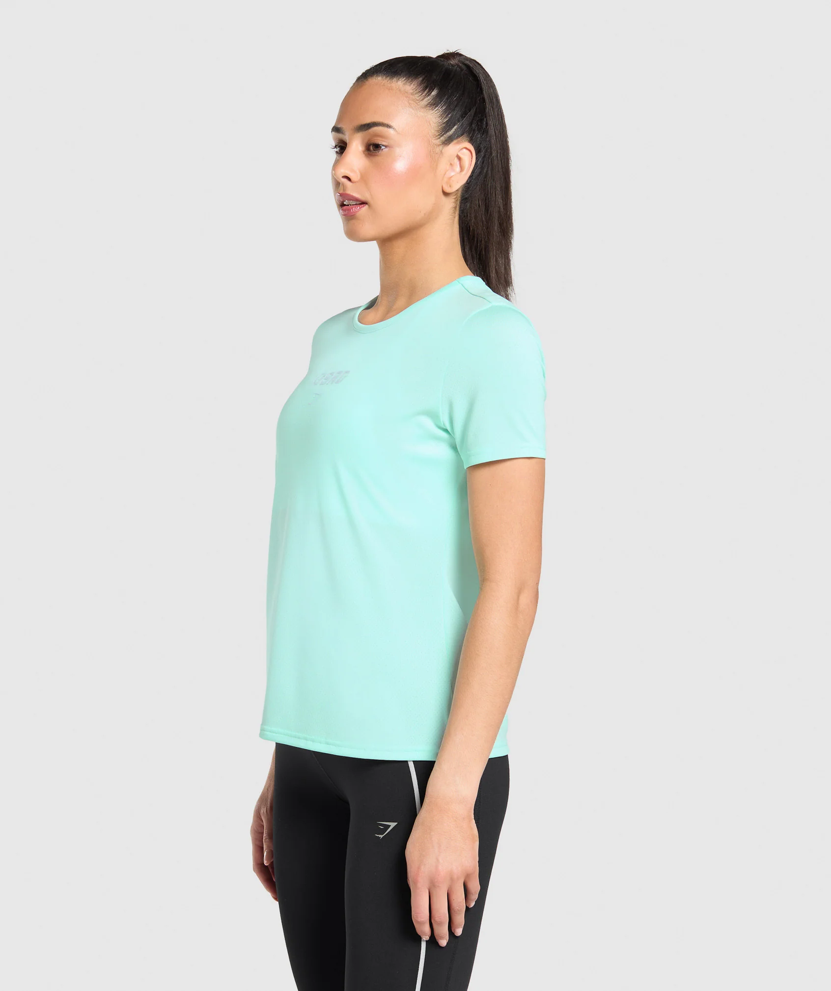 Gymshark Run Club Graphic T-Shirt - Pop Turquoise - Image 5