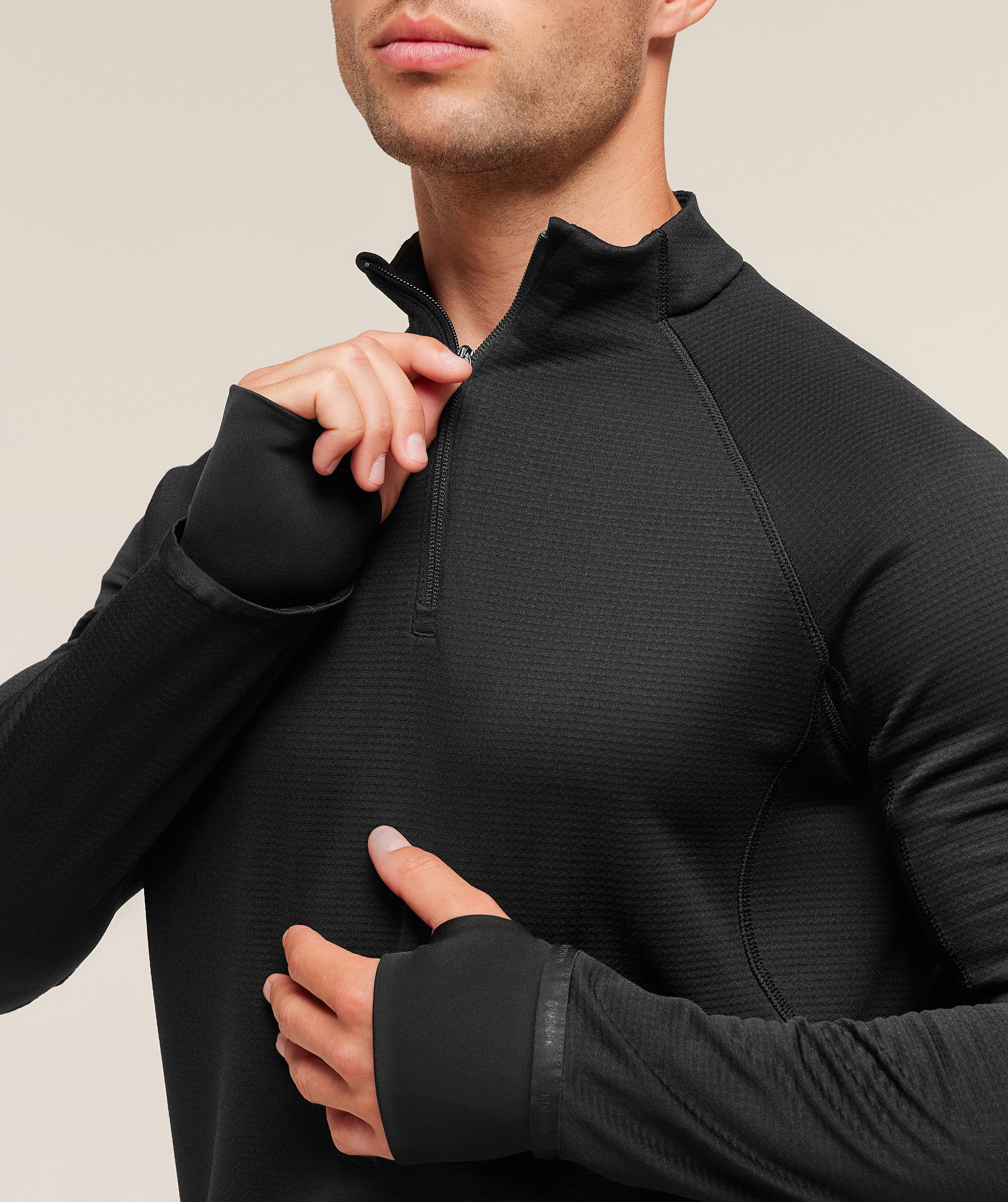 Gymshark Running 1/4 Zip - Black - Image 6