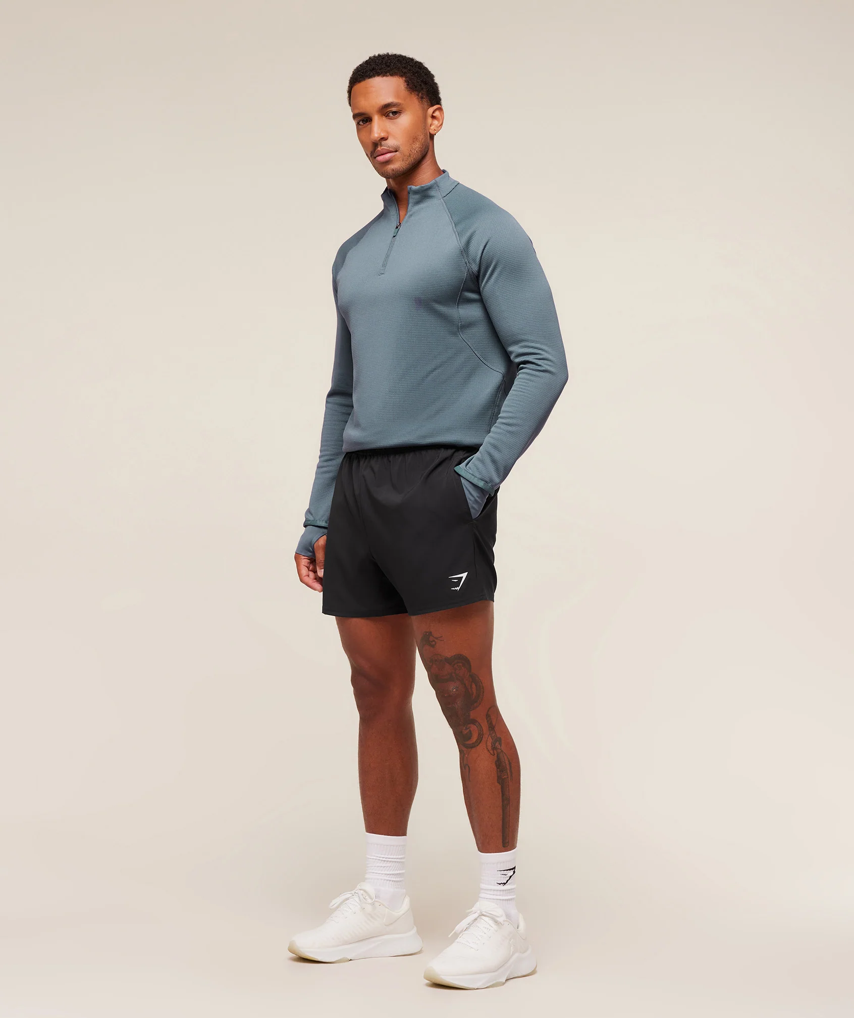 Gymshark Running 1/4 Zip - Iron Blue - Image 5