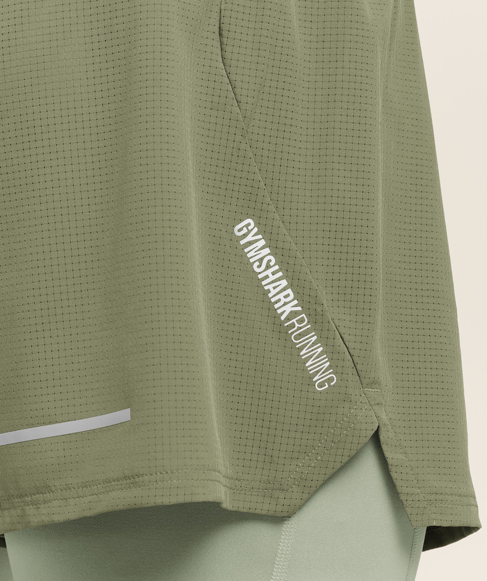 Gymshark Running 4" 2in1 Shorts - Grounded Green / Haze Green - Image 7