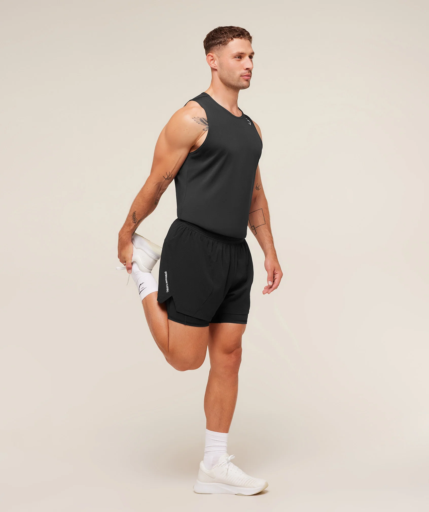 Gymshark Running 4" 2in1 Shorts - Black - Image 9