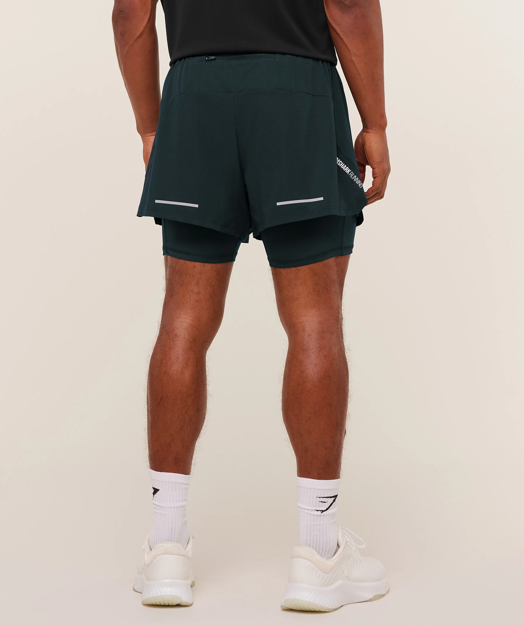 Gymshark Running 4" 2in1 Shorts - Deep Petrol Blue - Image 2