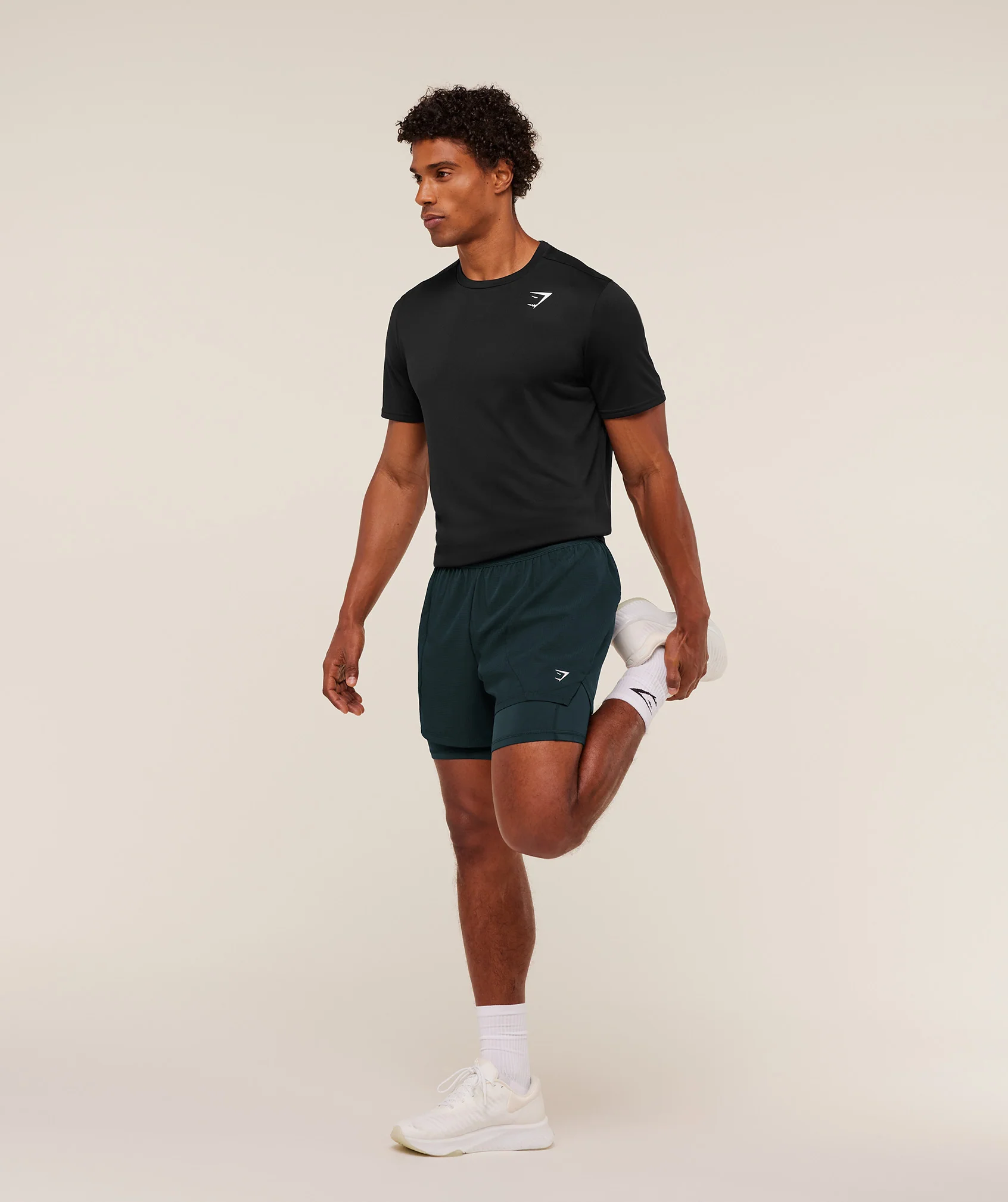 Gymshark Running 4" 2in1 Shorts - Deep Petrol Blue - Image 4