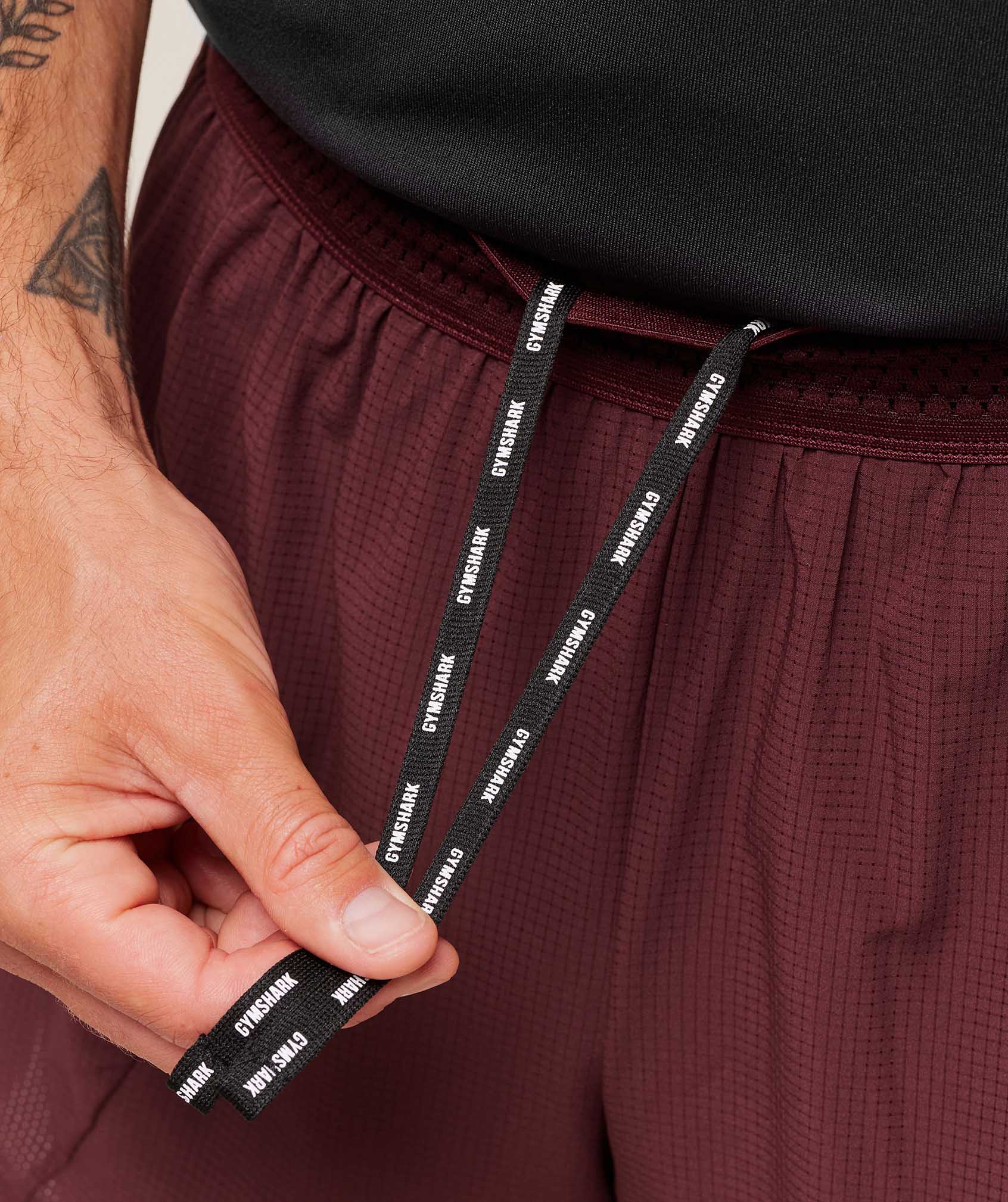 Gymshark Running 4" 2in1 Shorts - Rich Maroon - Image 3