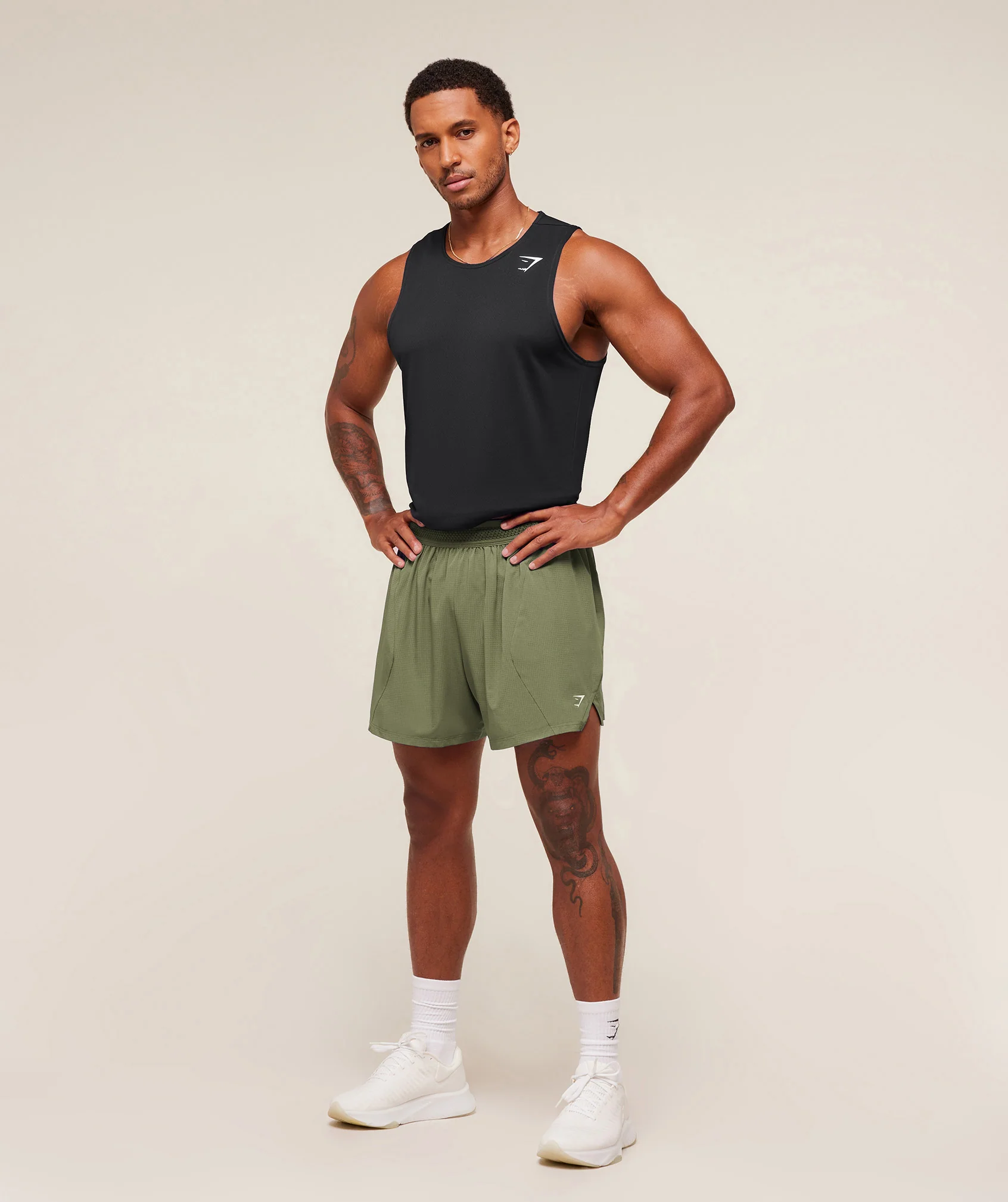 Gymshark Running 5" Shorts - GS Grounded Green - Image 4