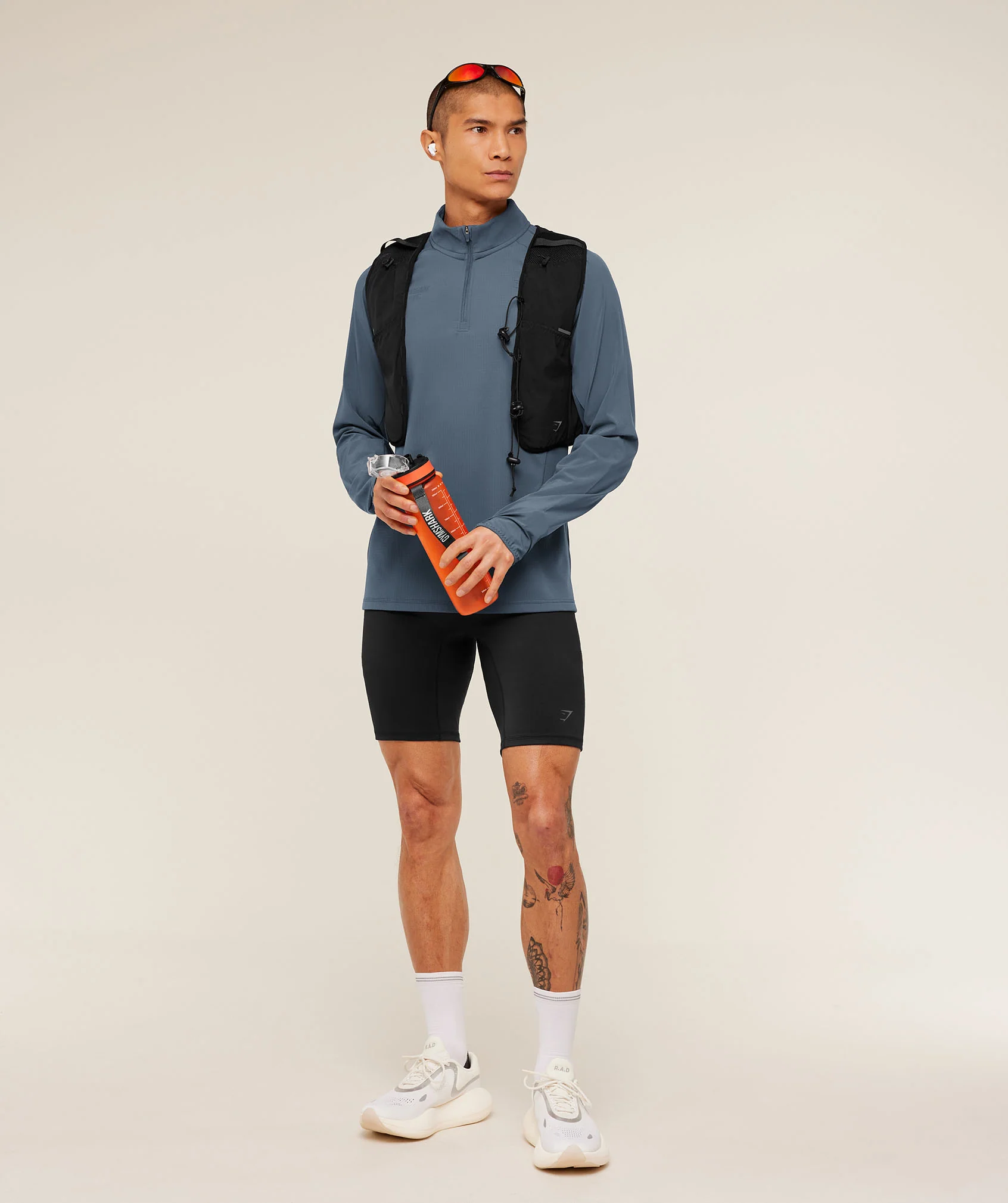 Gymshark Running Elite 1/4 Zip - Titanium Blue - Image 4