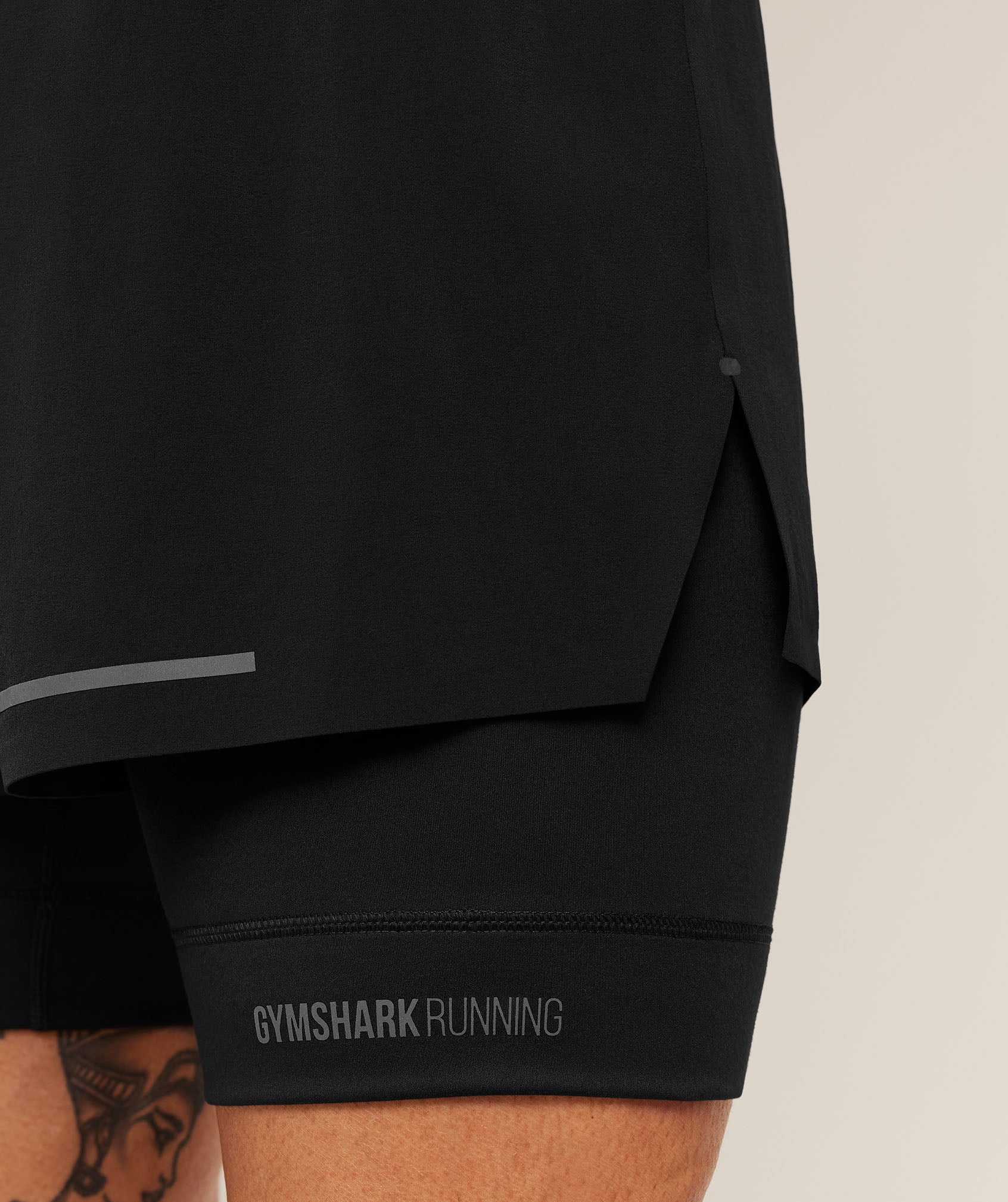 Gymshark Running Elite 2 in 1 5" Shorts - Black - Image 8