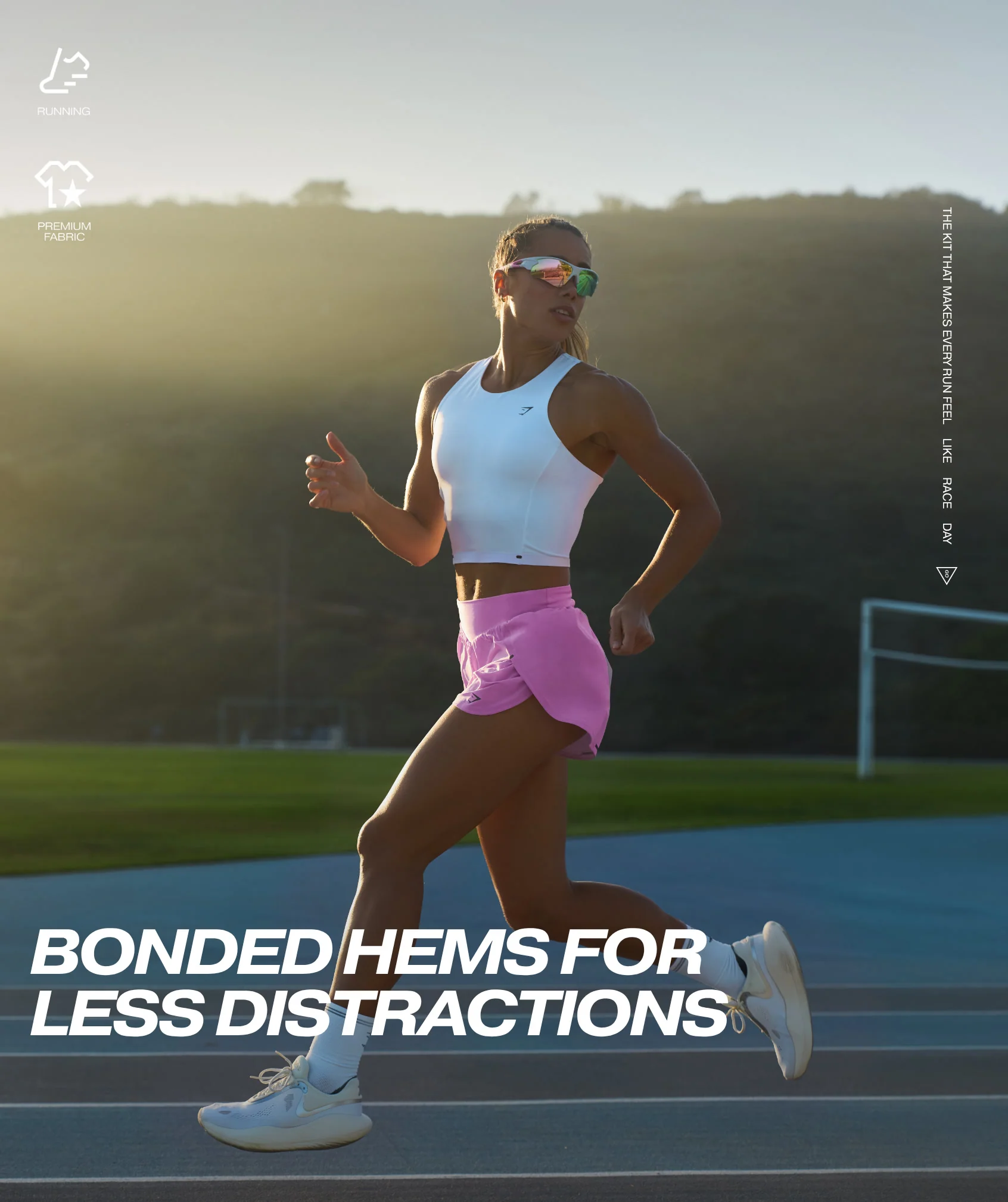 Gymshark Running Elite Bodyfit Tank - White - Image 2