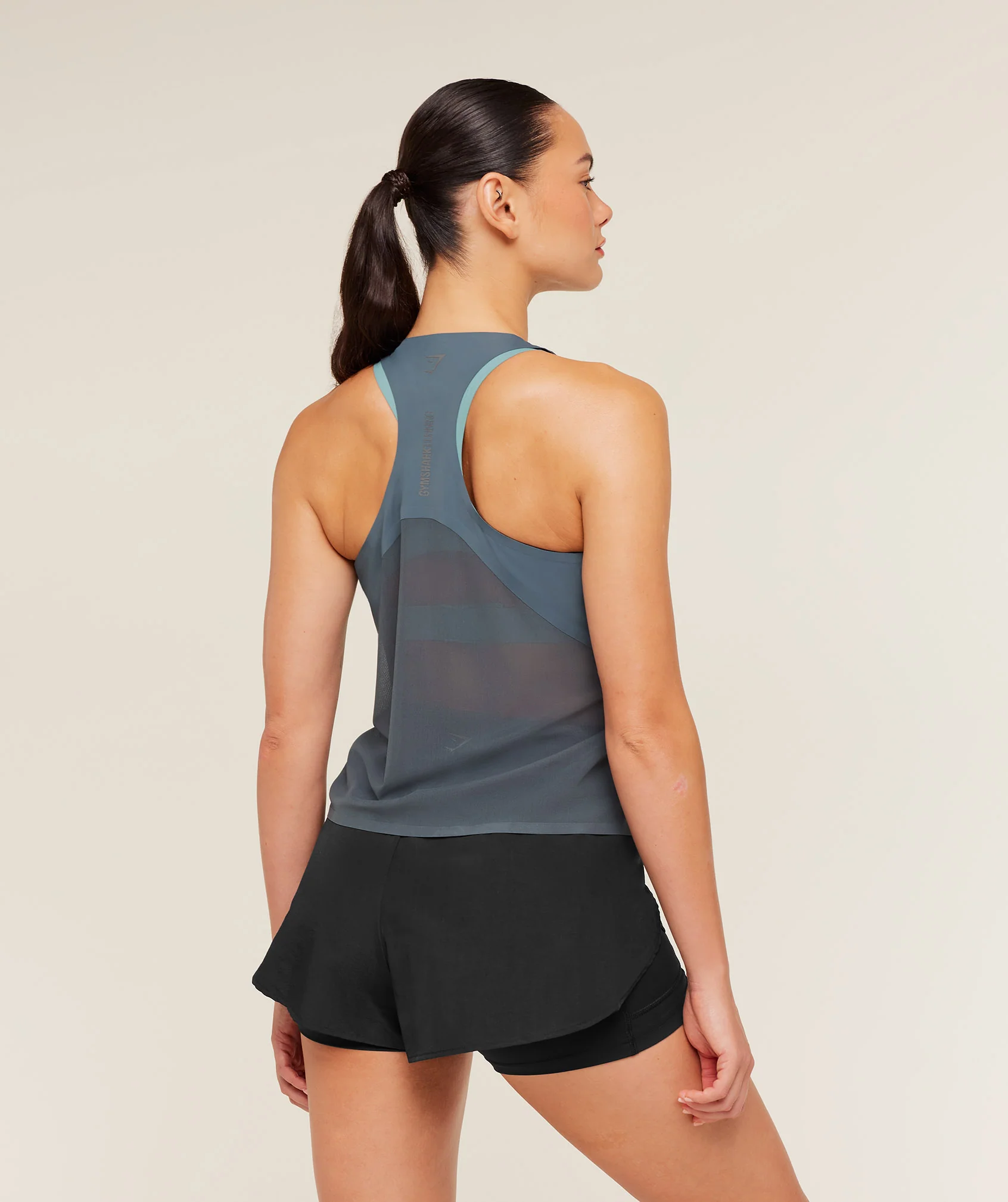 Gymshark Running Elite Loose Fit Tank - Titanium Blue - Image 2