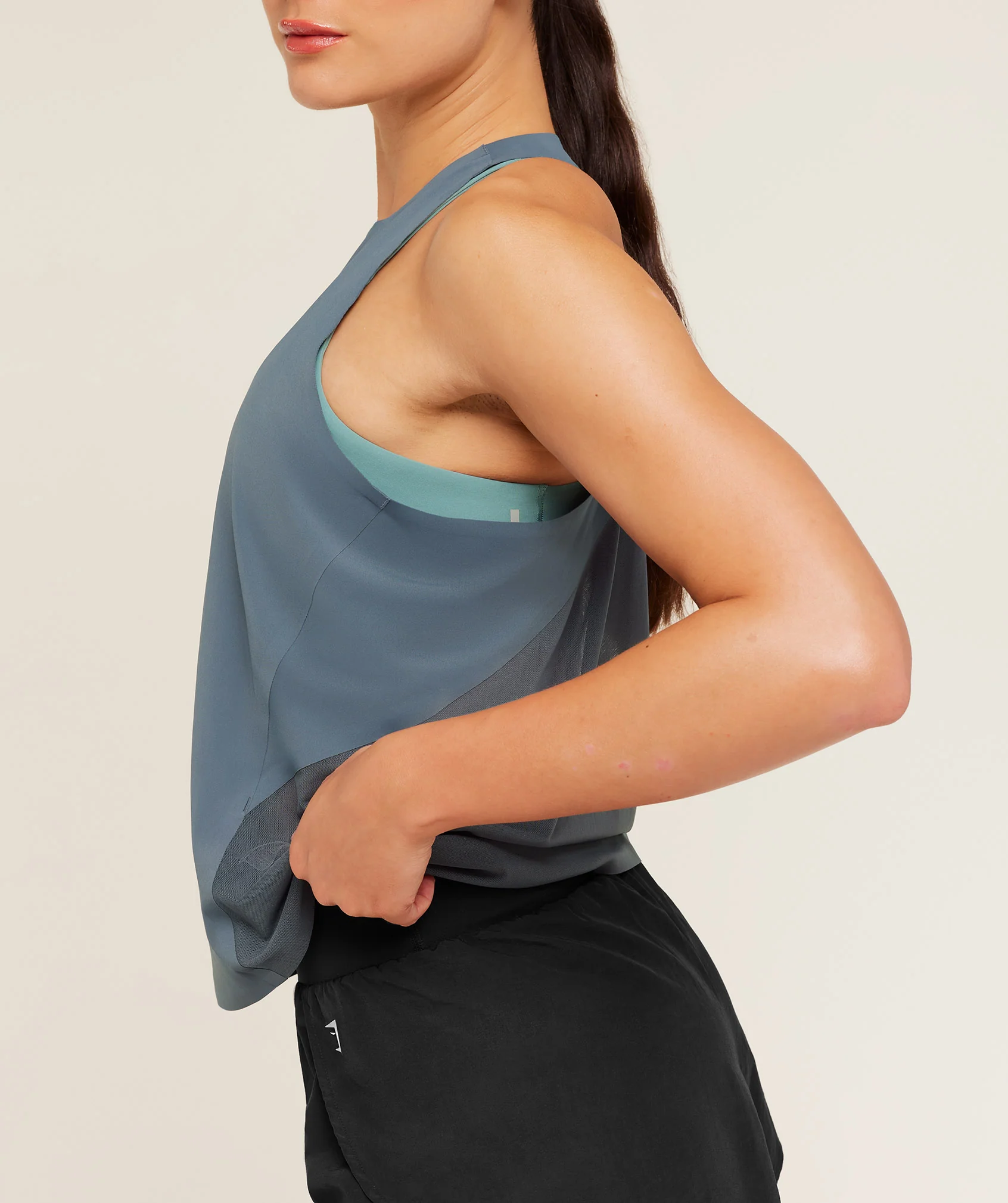 Gymshark Running Elite Loose Fit Tank - Titanium Blue - Image 6