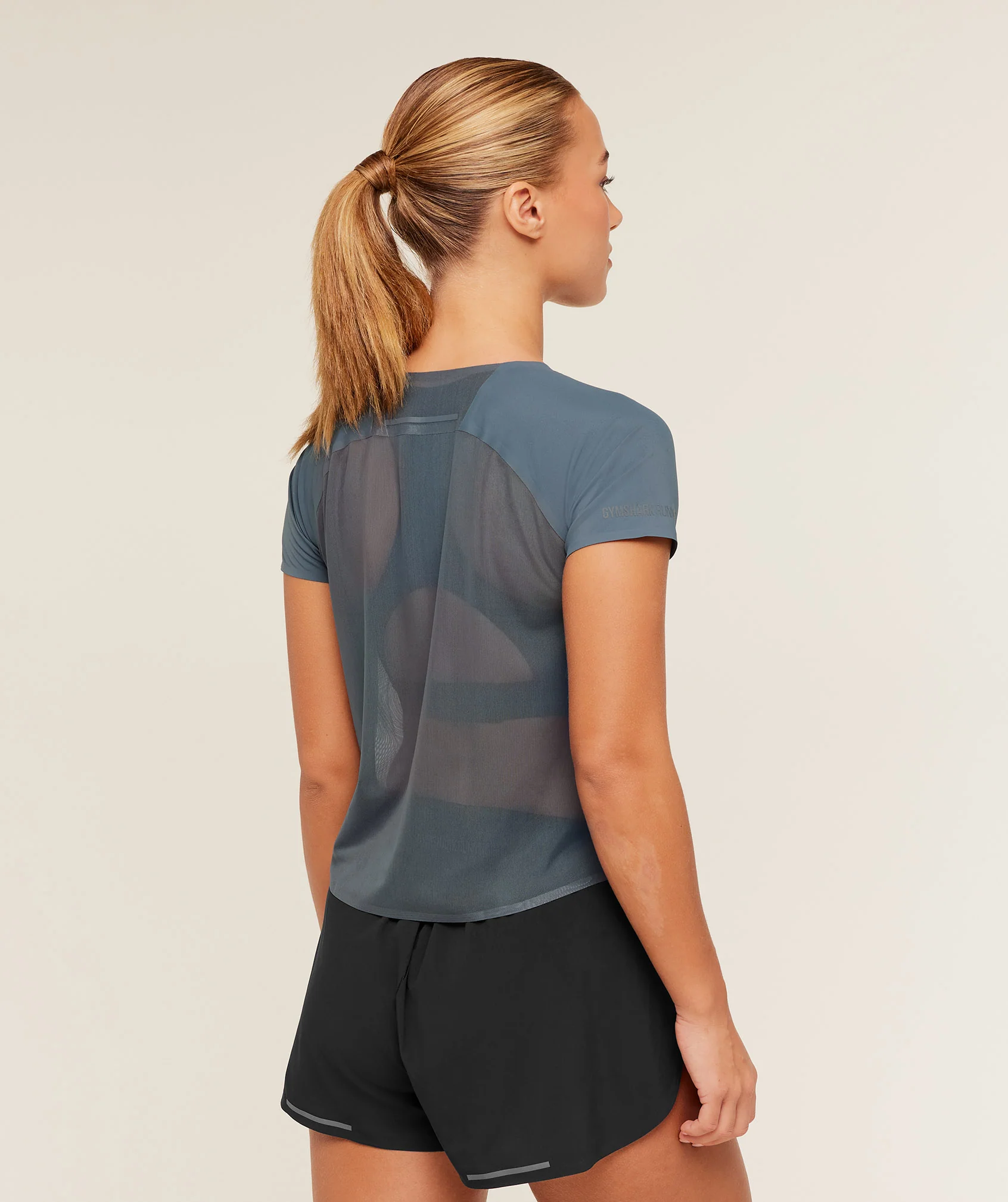 Gymshark Running Elite T-Shirt - Titanium Blue - Image 2