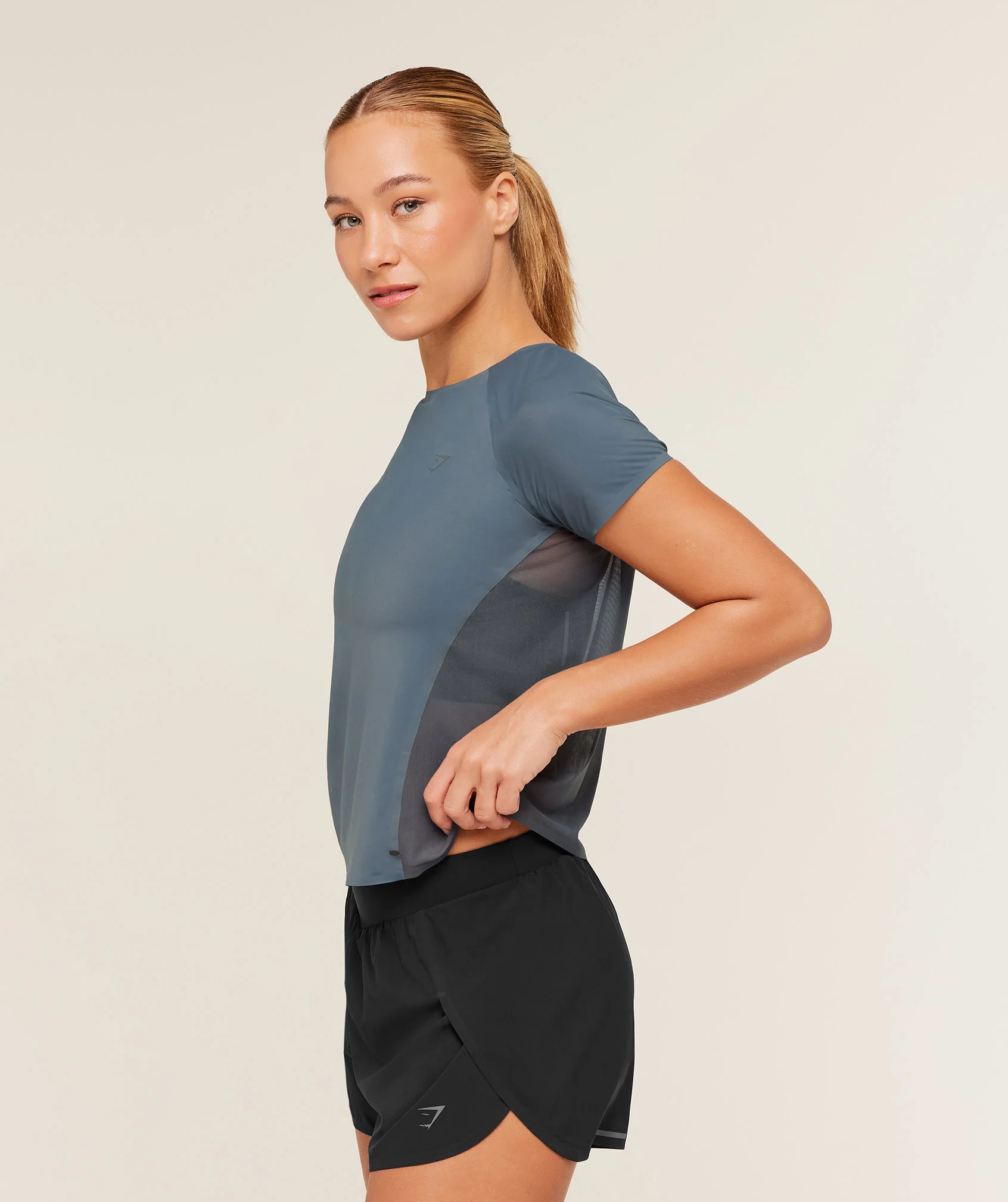 Gymshark Running Elite T-Shirt - Titanium Blue - Image 3