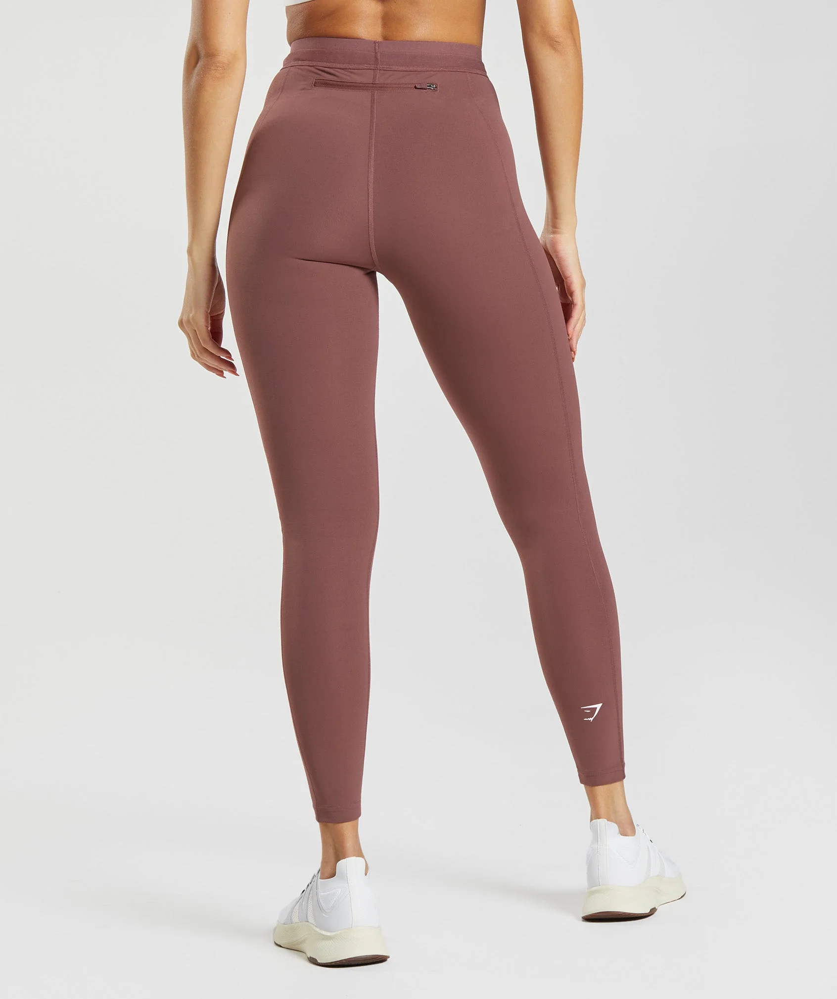 Gymshark RUNNING LEGGINGS - Magenta Brown - Image 2