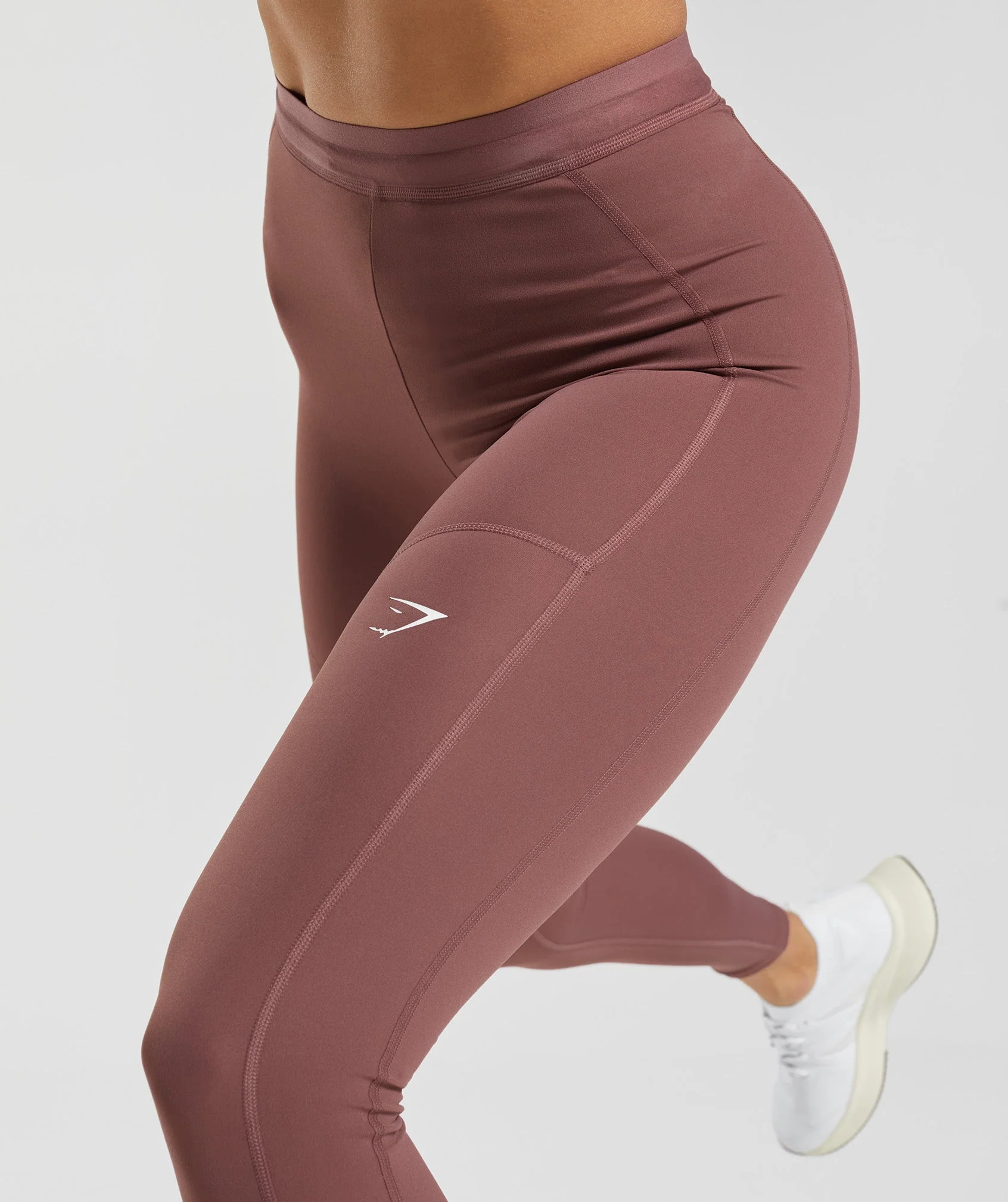 Gymshark RUNNING LEGGINGS - Magenta Brown - Image 5