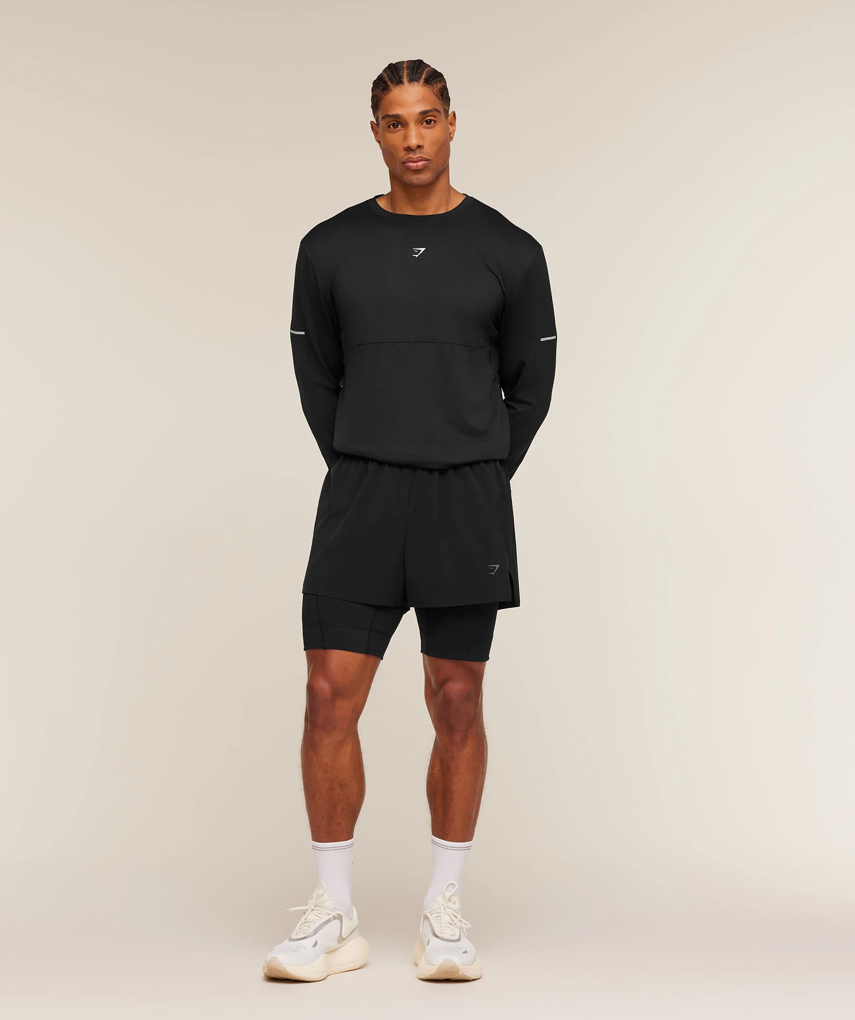 Gymshark Running Long Sleeve T-Shirt - Black - Image 7
