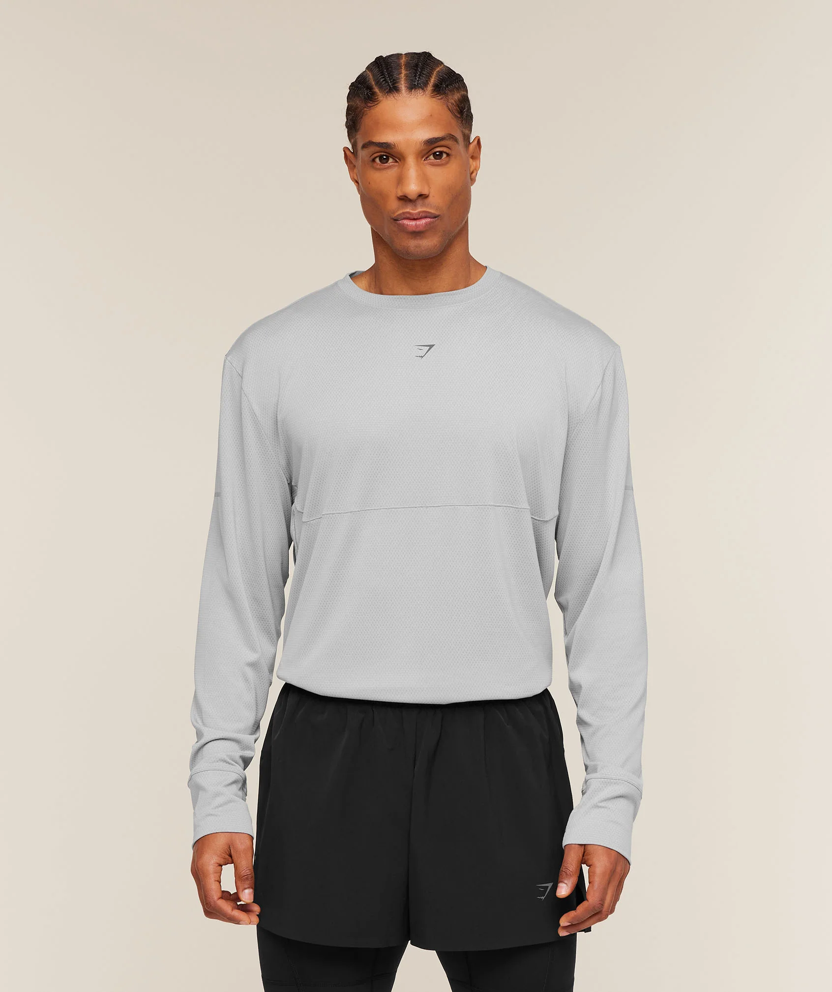 Gymshark Running Long Sleeve T-Shirt - Stratus Grey
