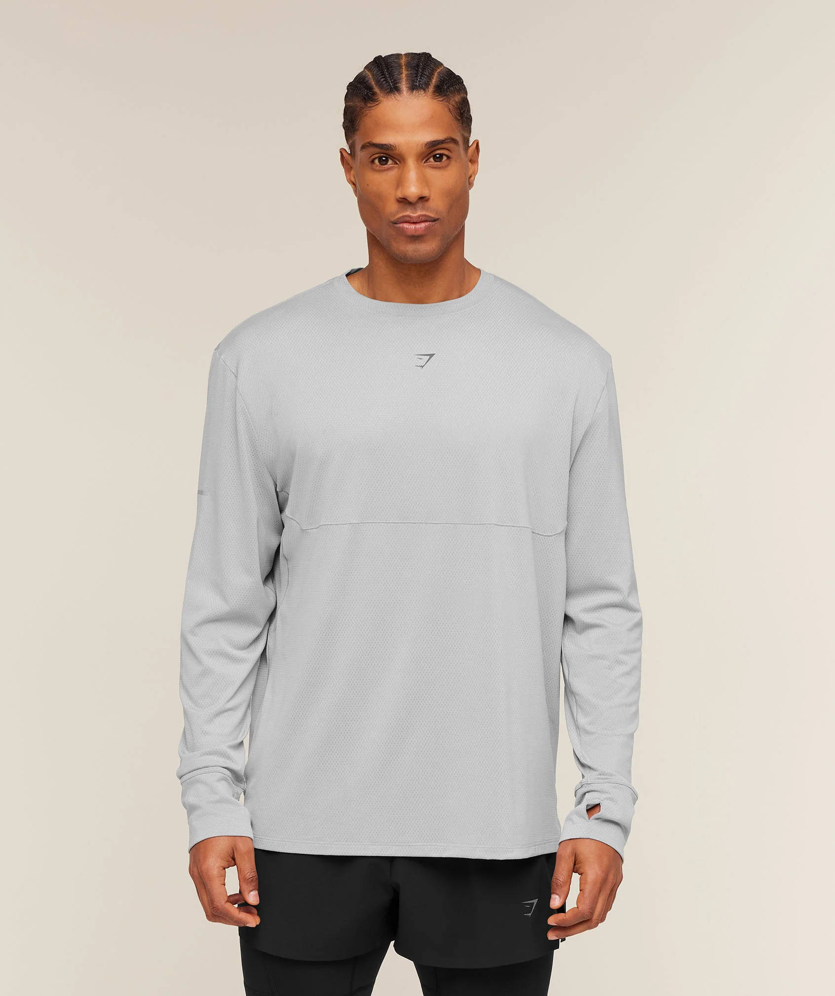 Gymshark Running Long Sleeve T-Shirt - Stratus Grey - Image 4