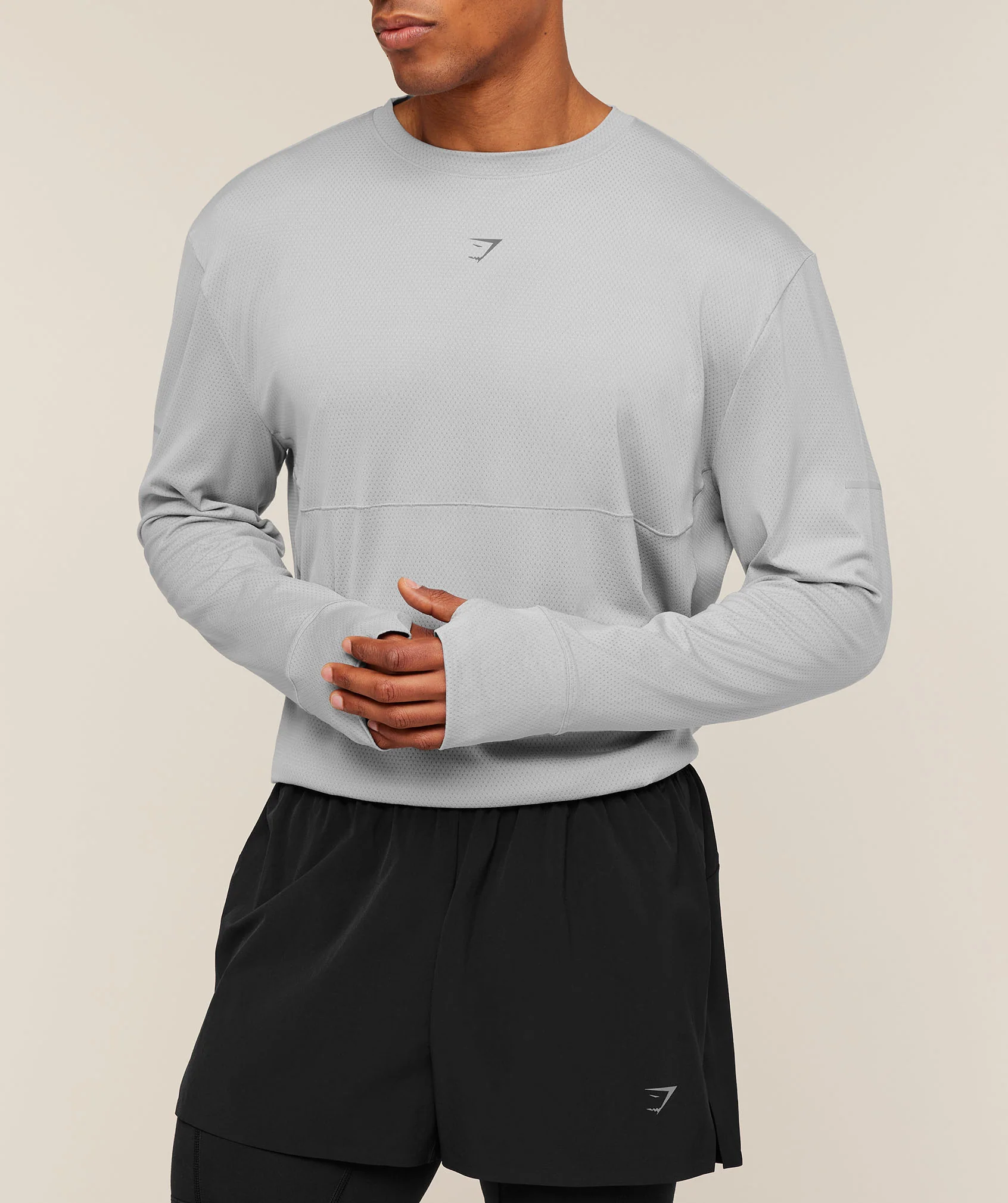 Gymshark Running Long Sleeve T-Shirt - Stratus Grey - Image 5