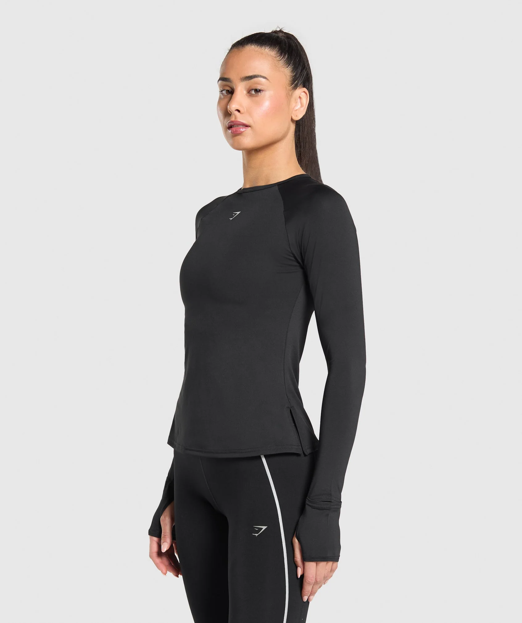 Gymshark Running Sleeve Top - Black - Image 3