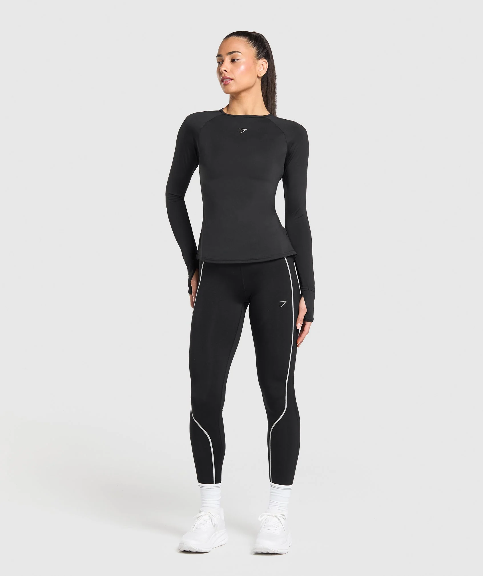 Gymshark Running Sleeve Top - Black - Image 4