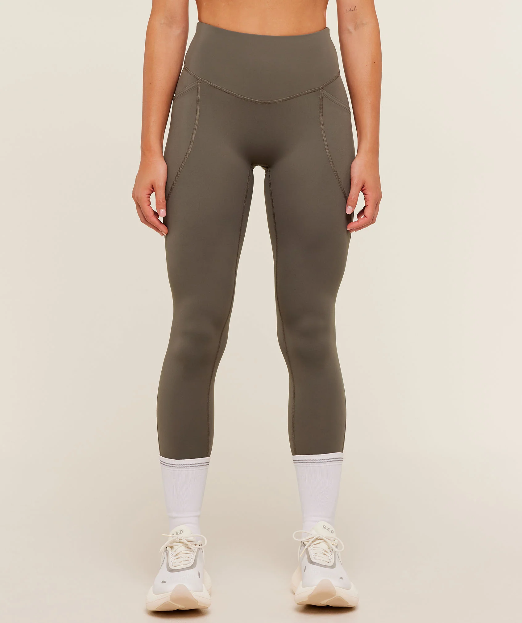Gymshark Running Pocket Leggings - Camo Brown