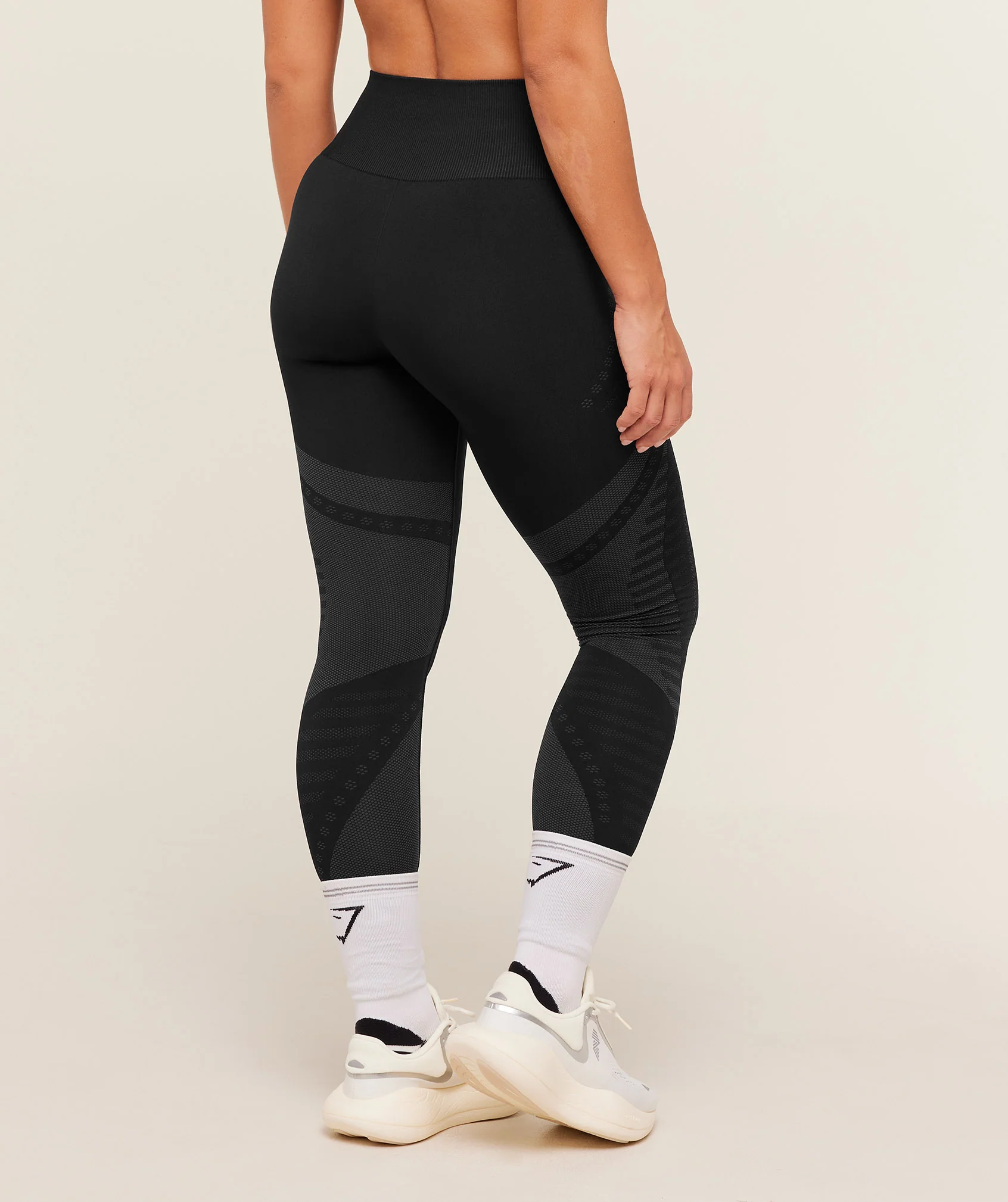 Gymshark Running Seamless Leggings - GS Black/GS Asphalt Grey - Image 2