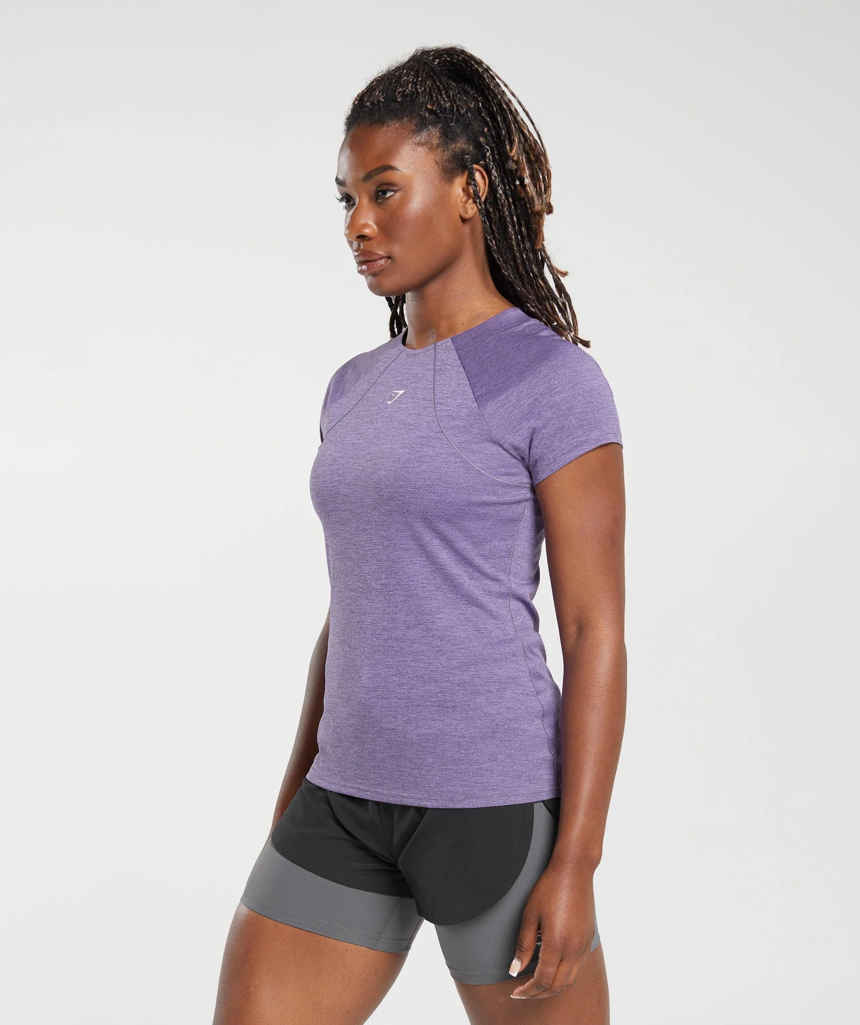 Gymshark Running T-Shirt - Dewberry Purple/Grape Purple - Image 3