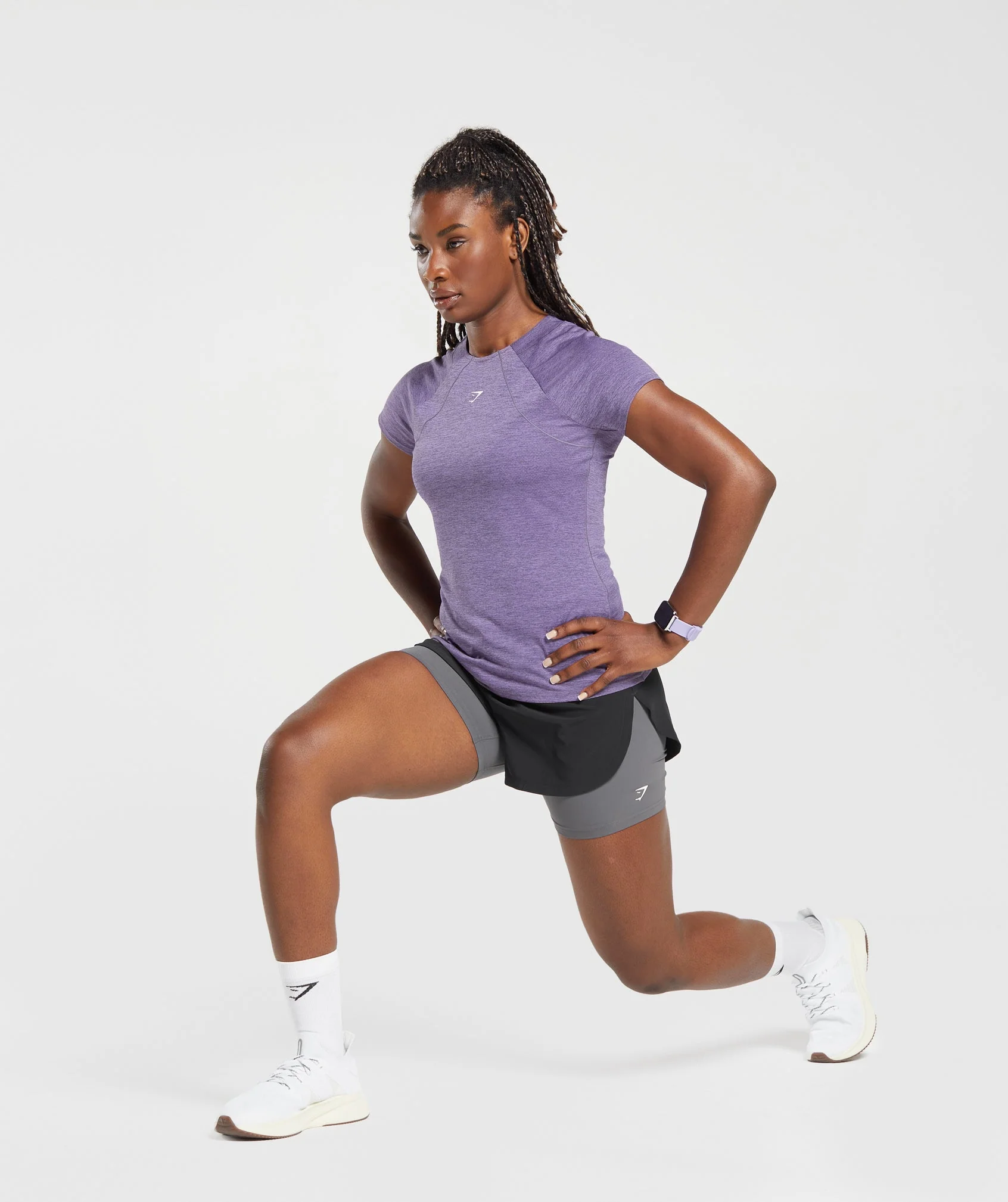 Gymshark Running T-Shirt - Dewberry Purple/Grape Purple - Image 4