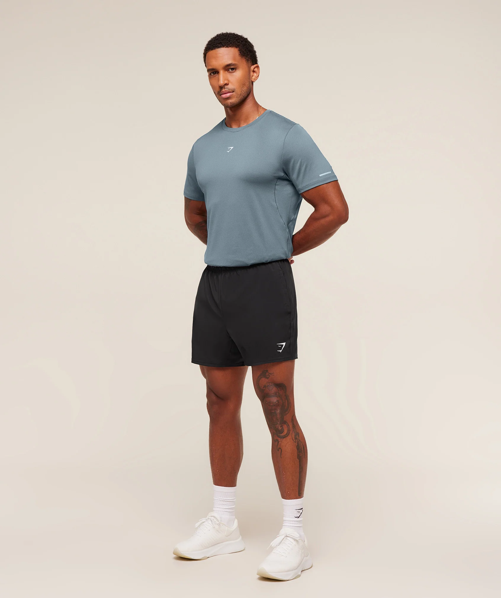 Gymshark Running T-Shirt - Iron Blue - Image 3