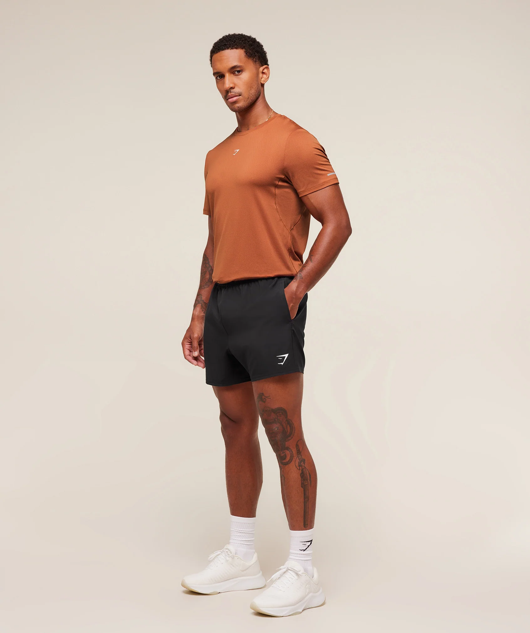 Gymshark Running T-Shirt - Spiced Brown - Image 3