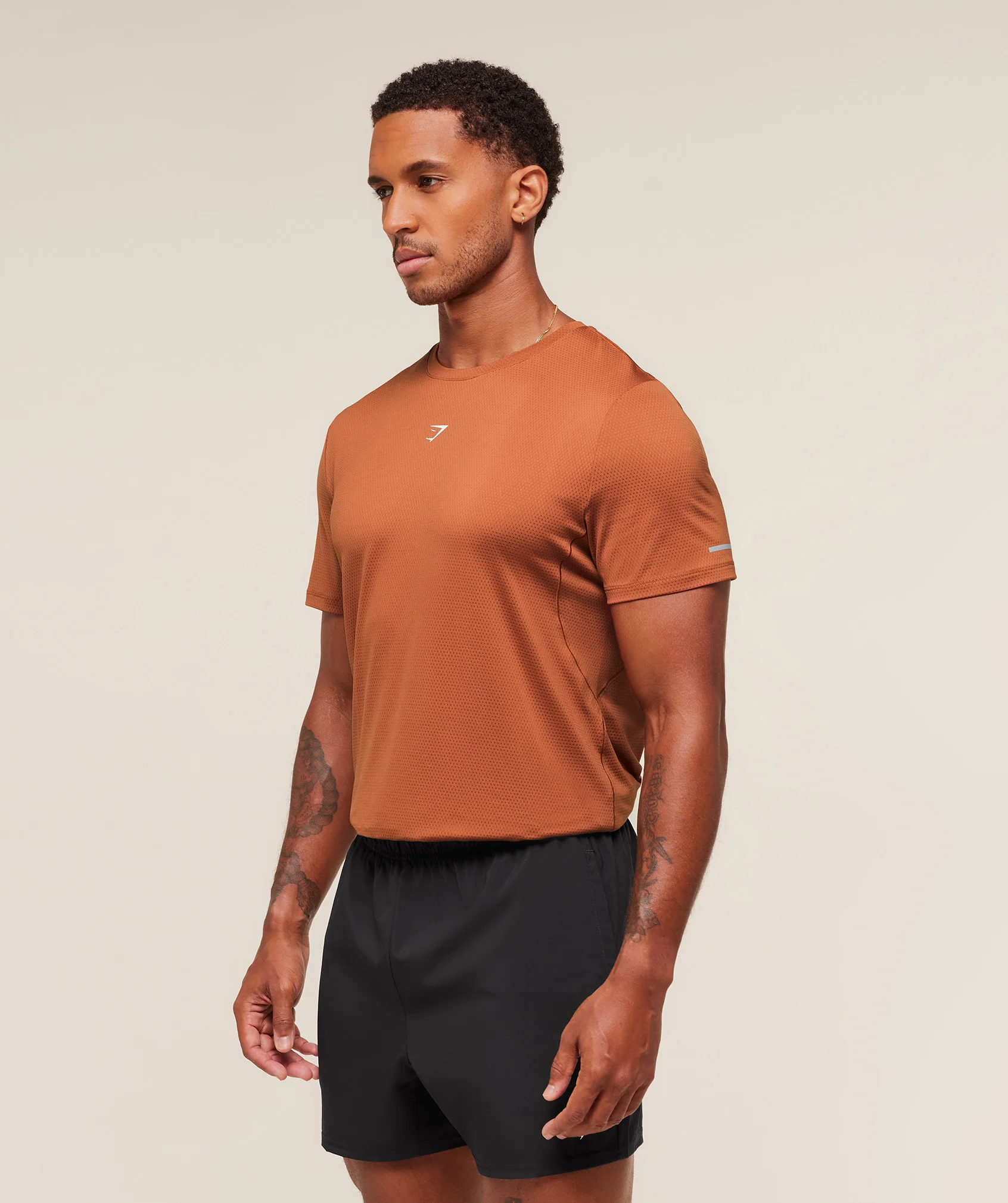 Gymshark Running T-Shirt - Spiced Brown - Image 5